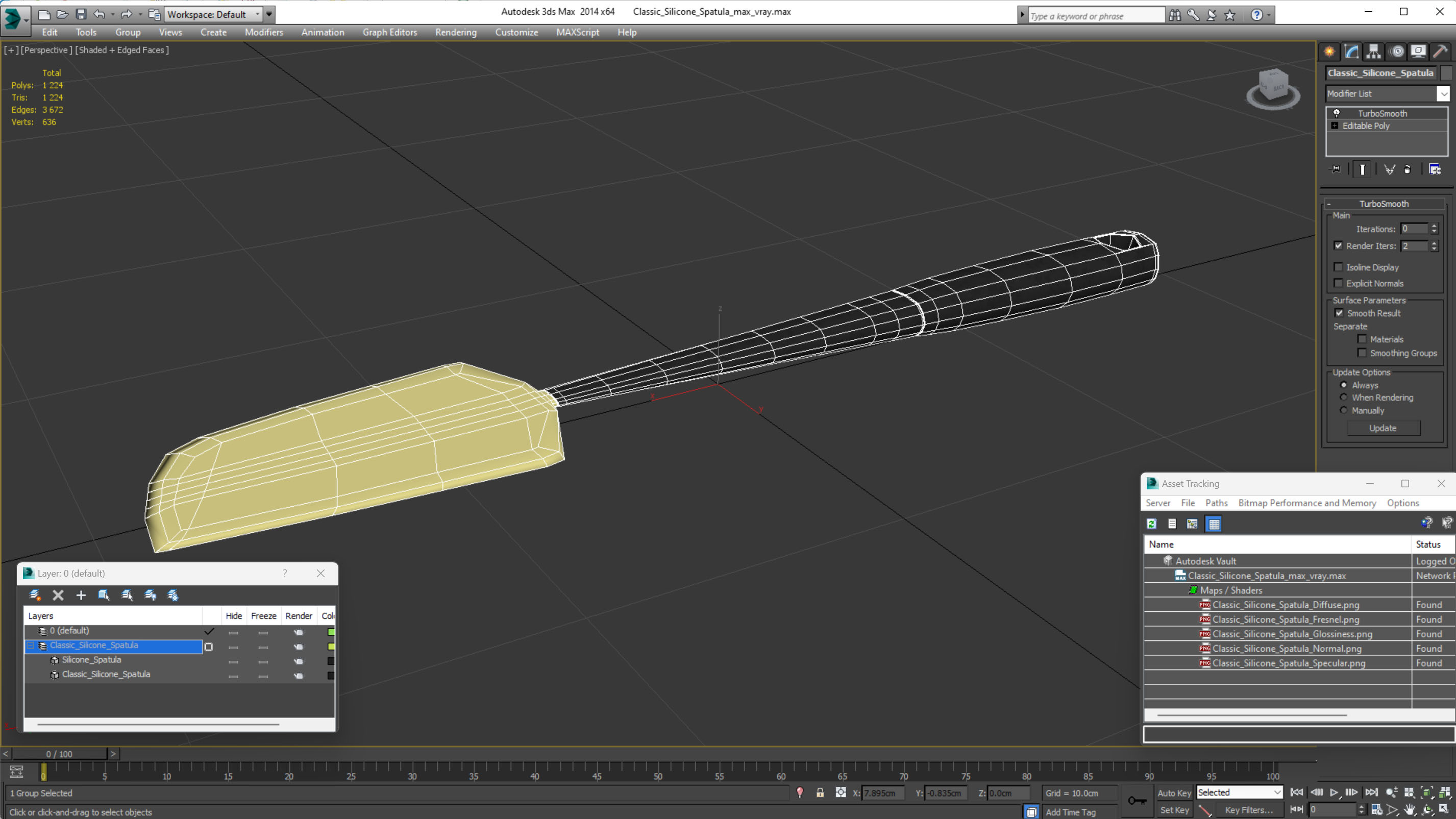 Classic Silicone Spatula 3D model
