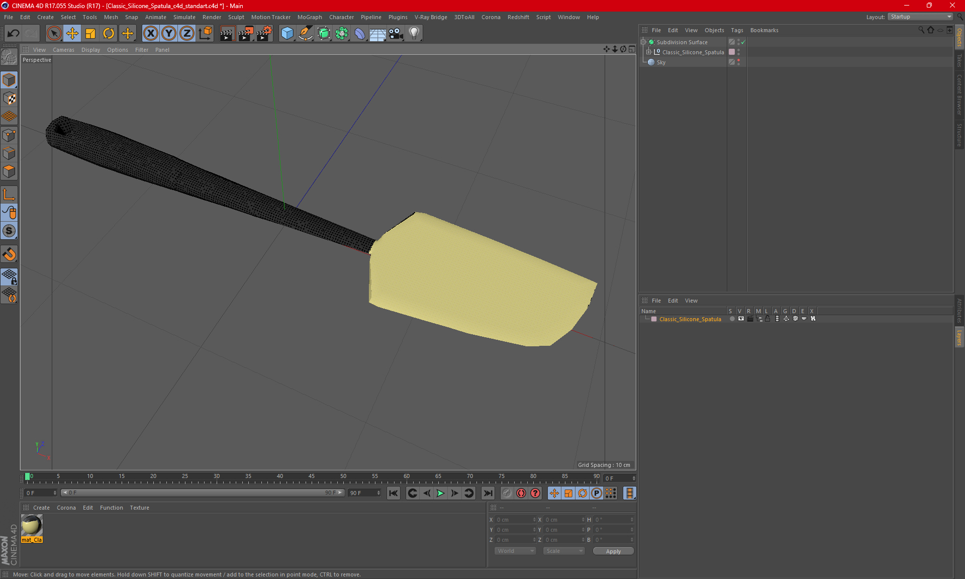 Classic Silicone Spatula 3D model