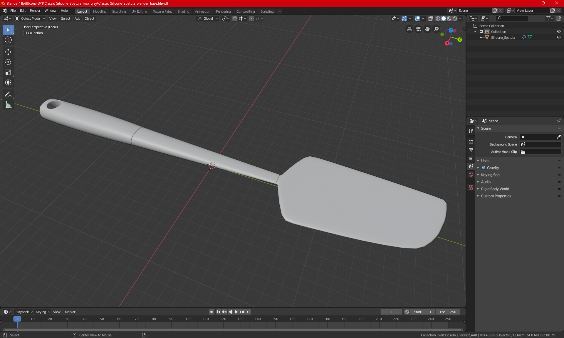 Classic Silicone Spatula 3D model