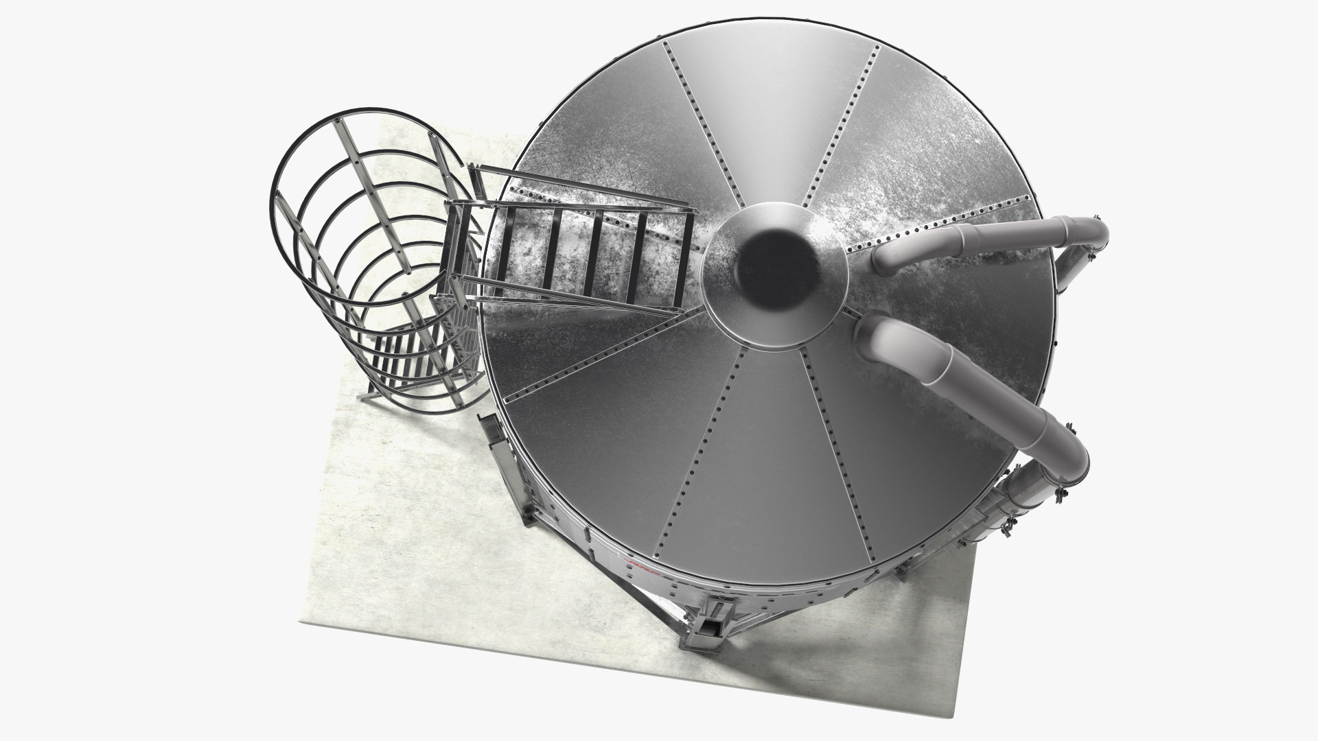 Roxell Galvanized Feed Storage Bin 3D model