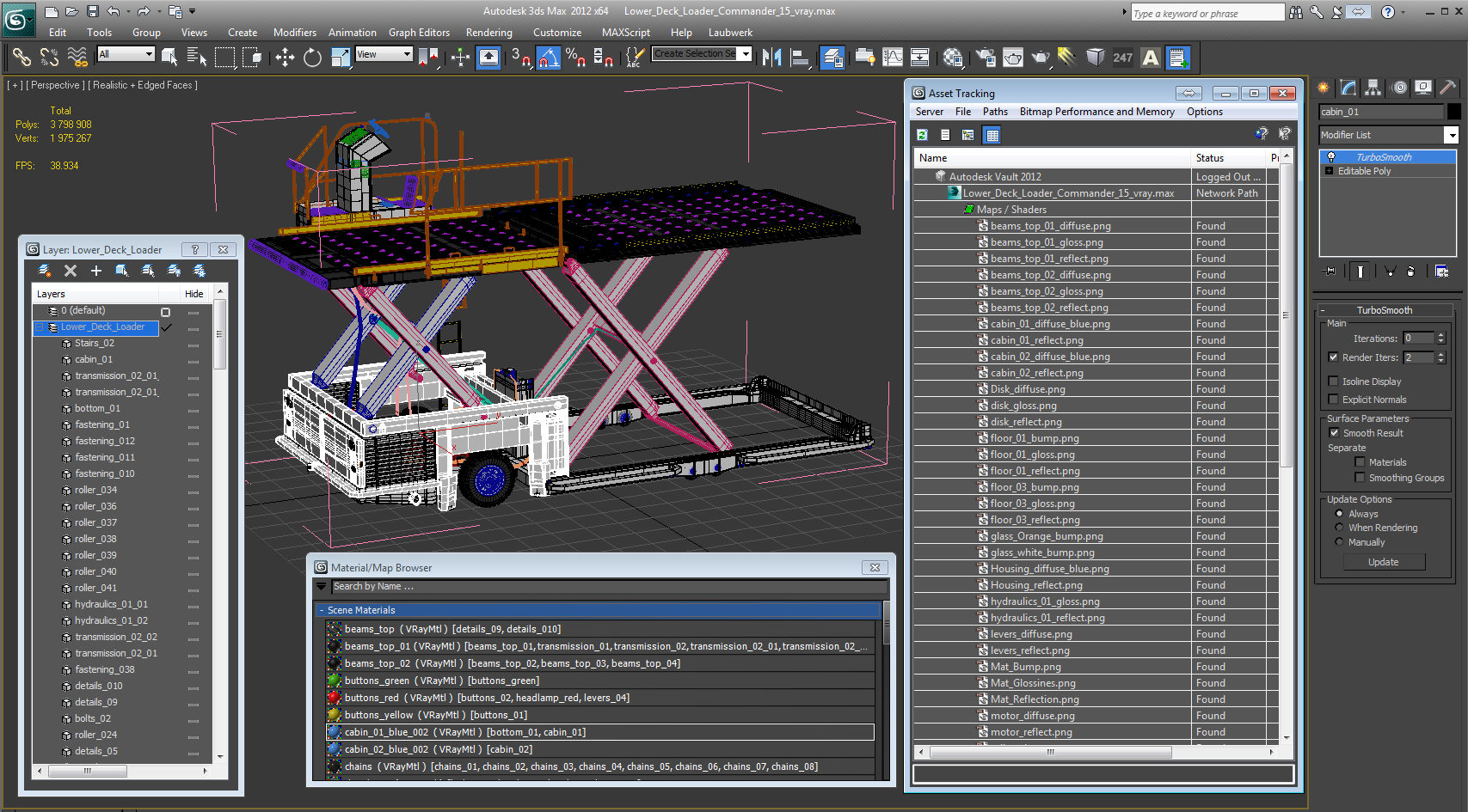 3D model Lower Deck Loader Commander 15