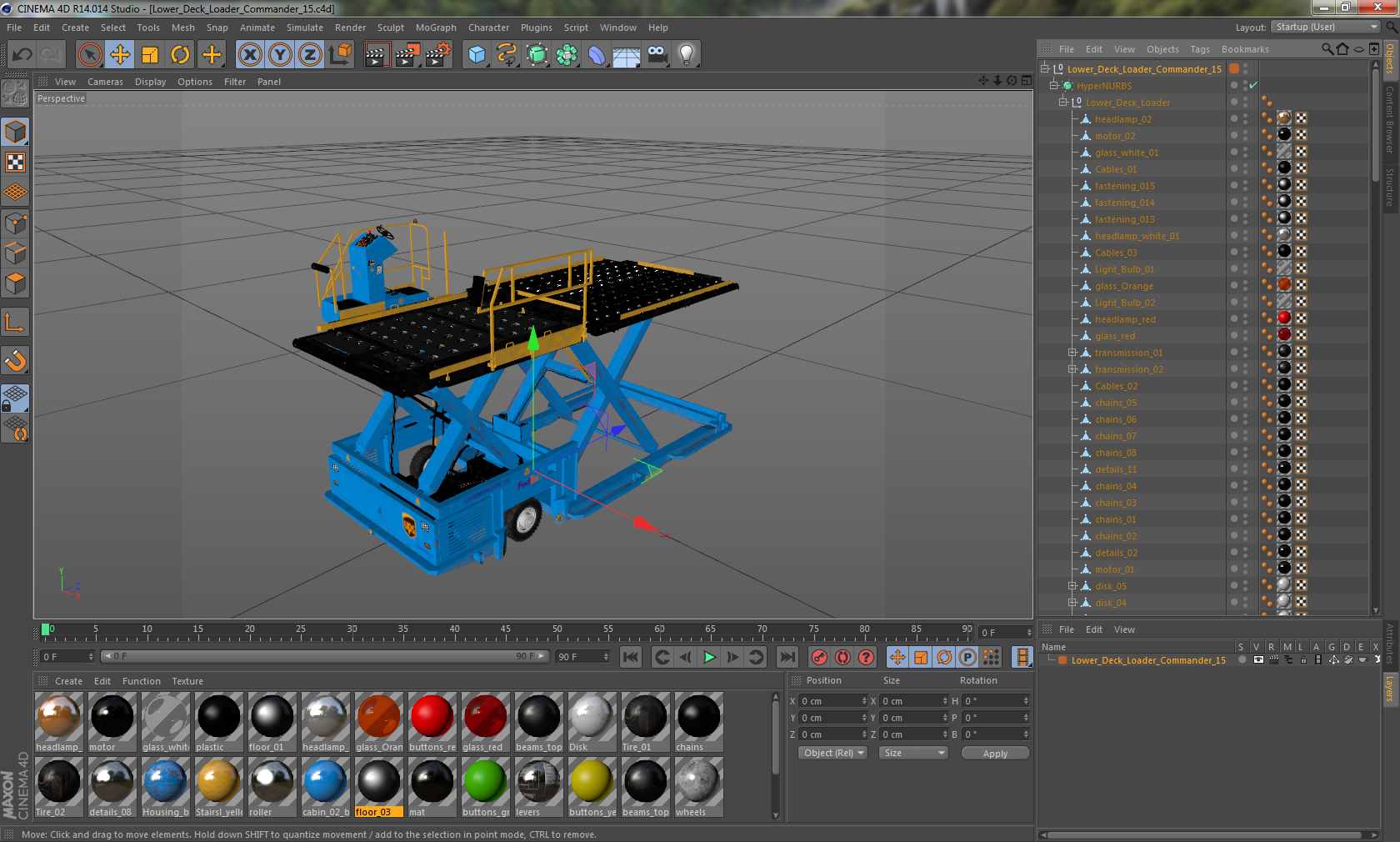 3D model Lower Deck Loader Commander 15