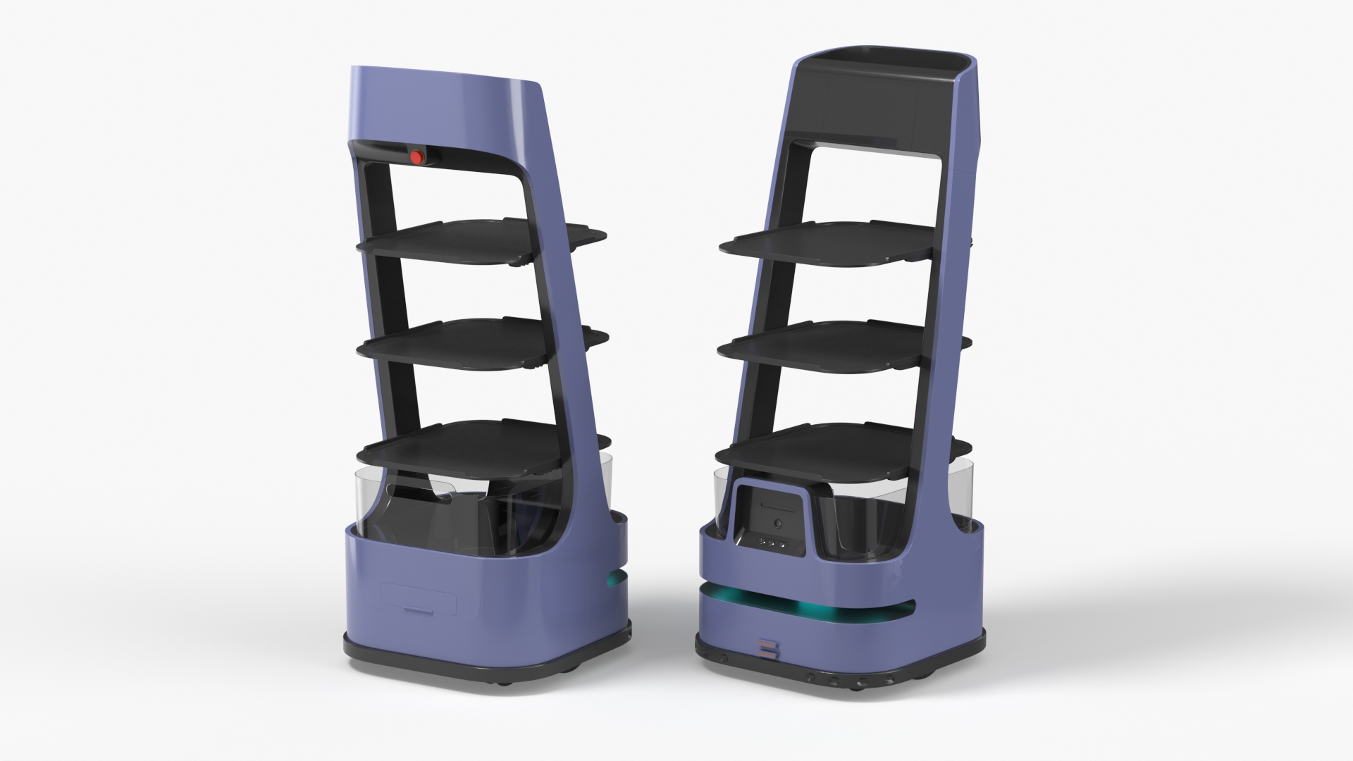 Hospitality Serving Robot with Multi Shelves - view 2
