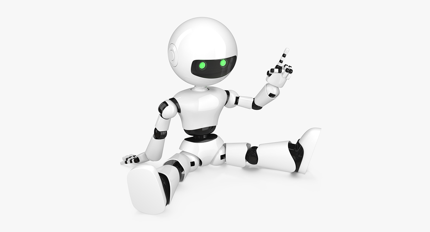3D Small Robot Toy Sitting Pose model