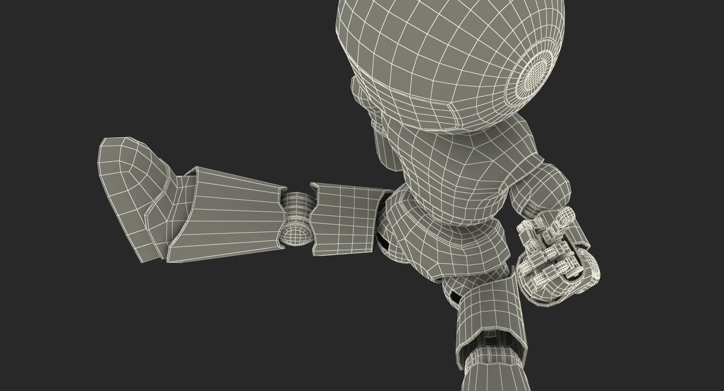 3D Small Robot Toy Sitting Pose model