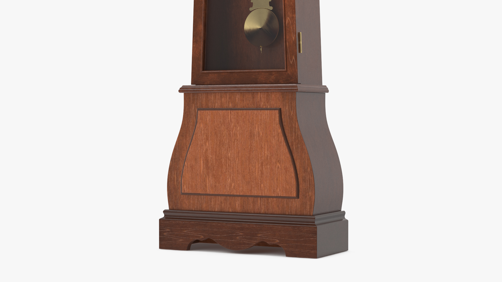 Grandfather Clock Dark Wood 3D