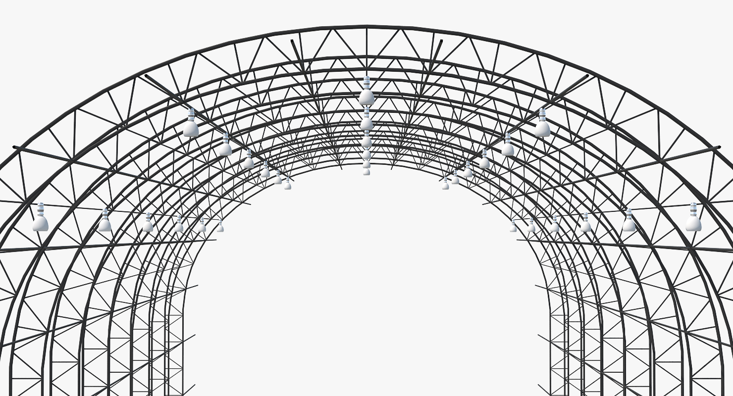 3D Quonset Hut Utility Building model