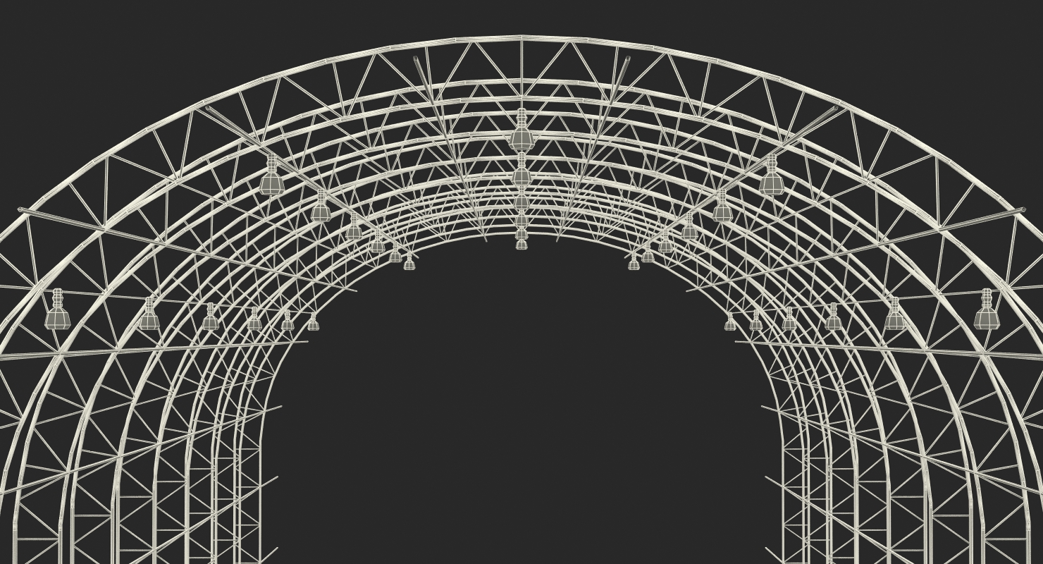 3D Quonset Hut Utility Building model