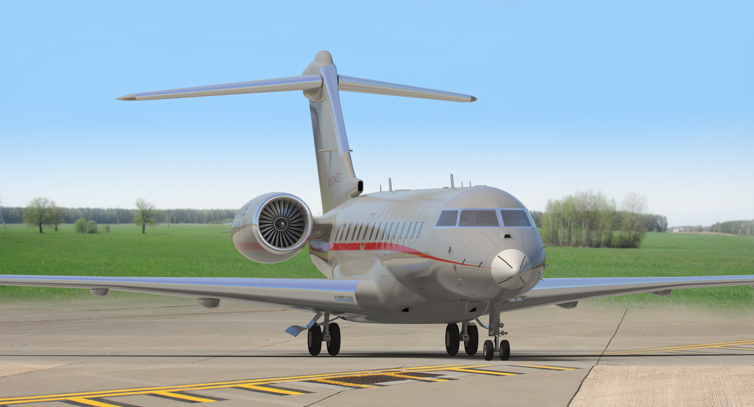 Business Jet Global 6000 3D model