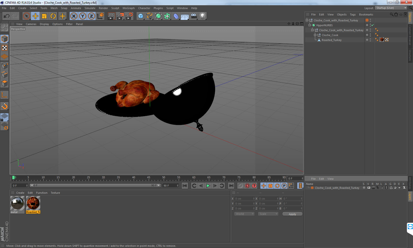 3D Cloche Cook with Roasted Turkey