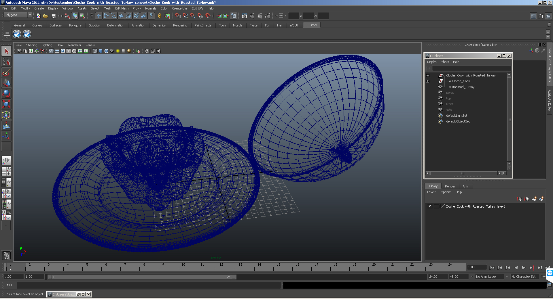 3D Cloche Cook with Roasted Turkey