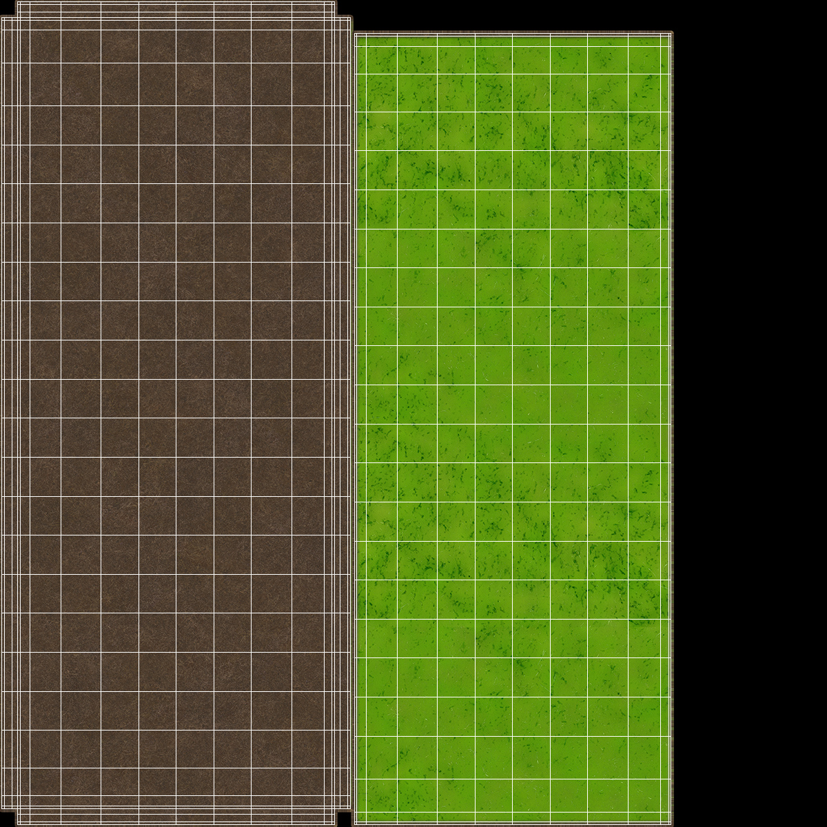 3D Lawn Turf Roll Unfolded model