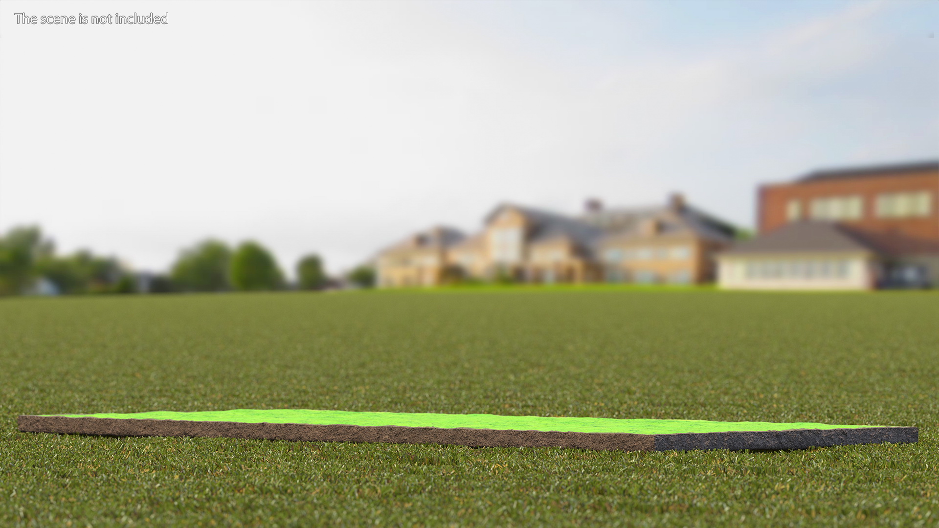 3D Lawn Turf Roll Unfolded model