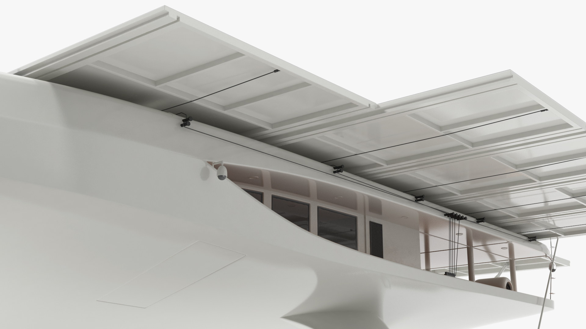 3D Electric Solar Powered Boat Simple Interior model