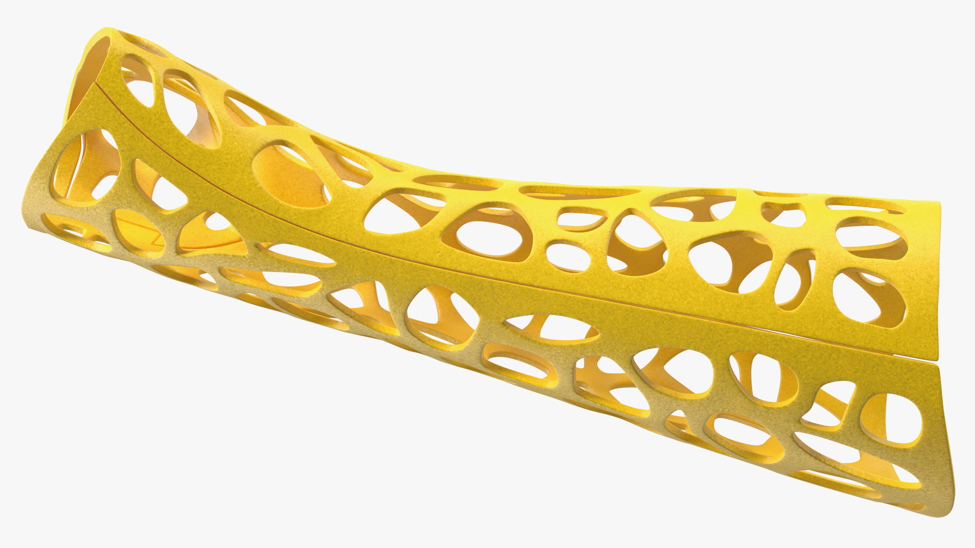3D 3D-Printed Orthopedic Cast Hand Yellow model