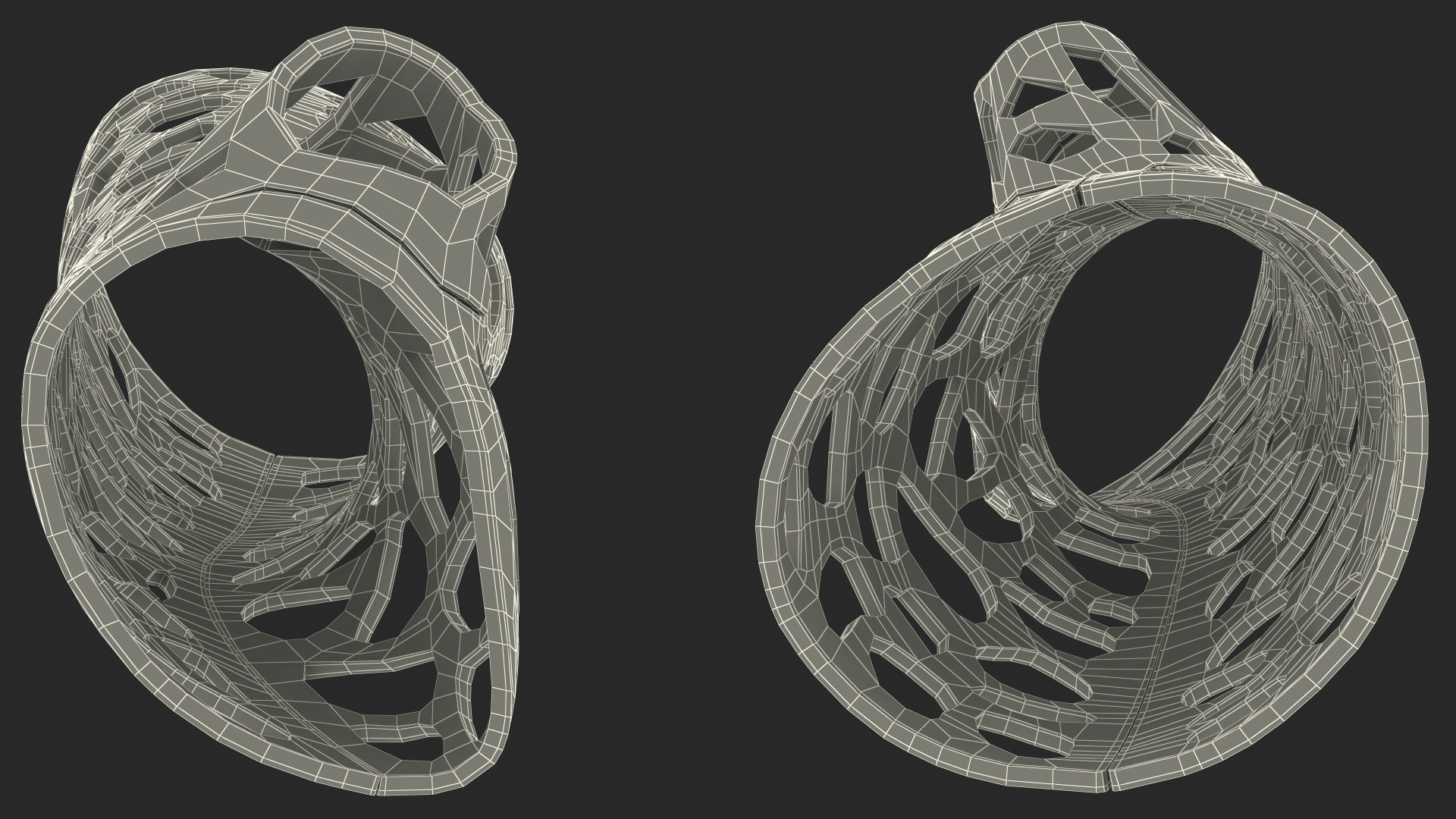 3D 3D-Printed Orthopedic Cast Hand Yellow model
