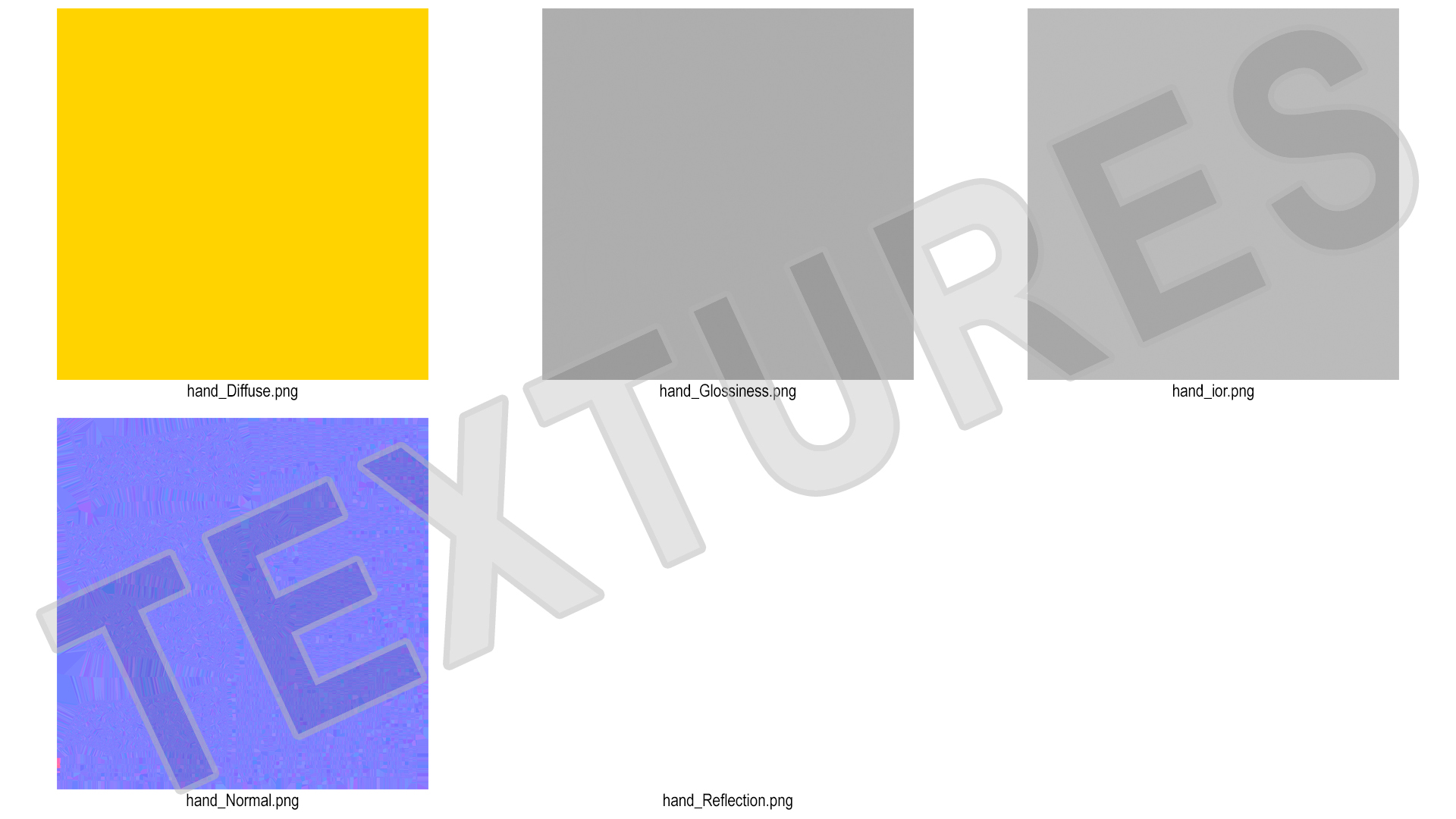 3D 3D-Printed Orthopedic Cast Hand Yellow model