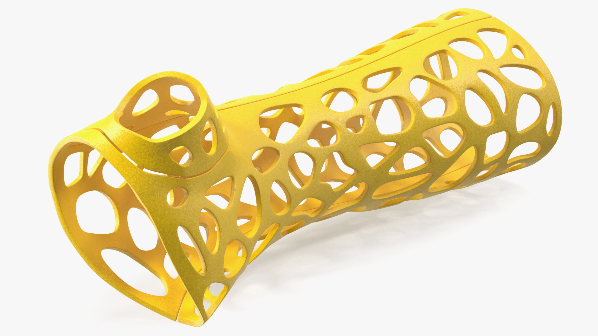 3D 3D-Printed Orthopedic Cast Hand Yellow model