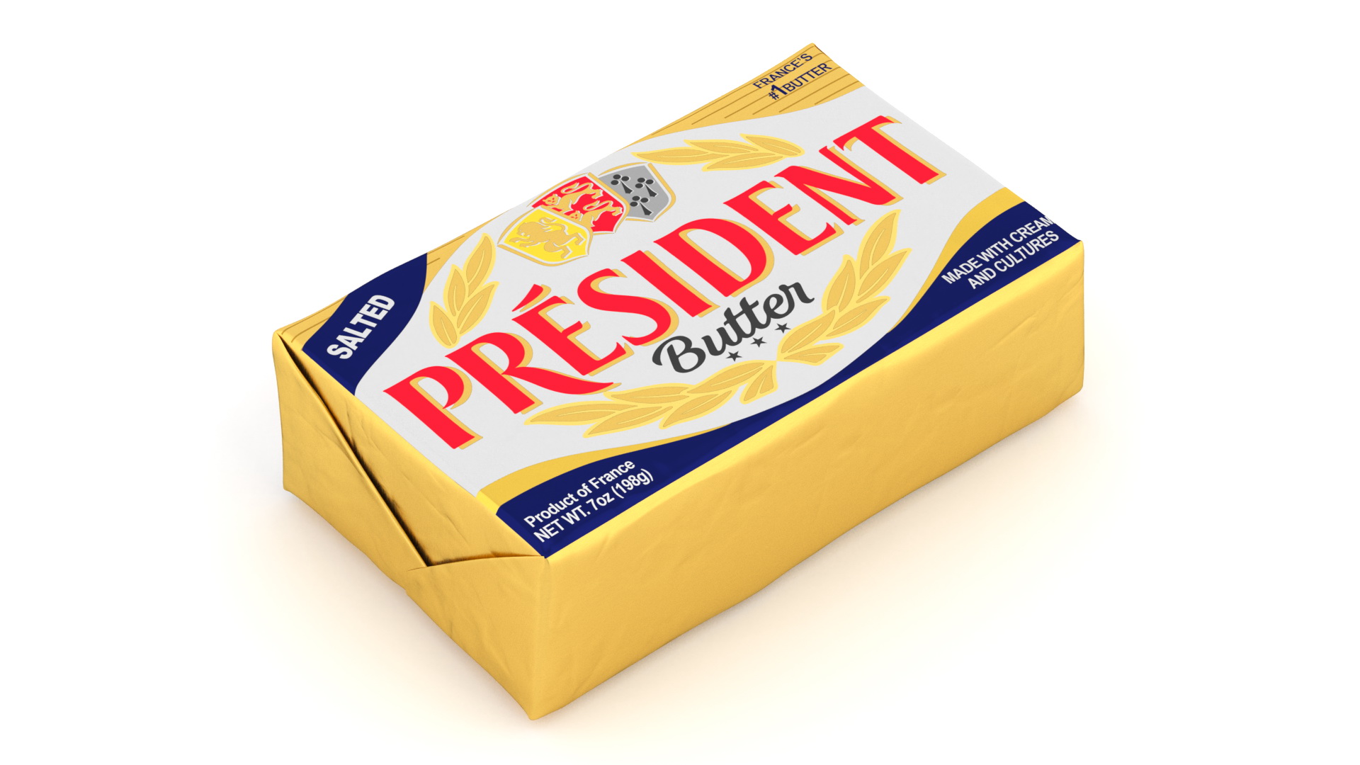 3D President Salted Butter model