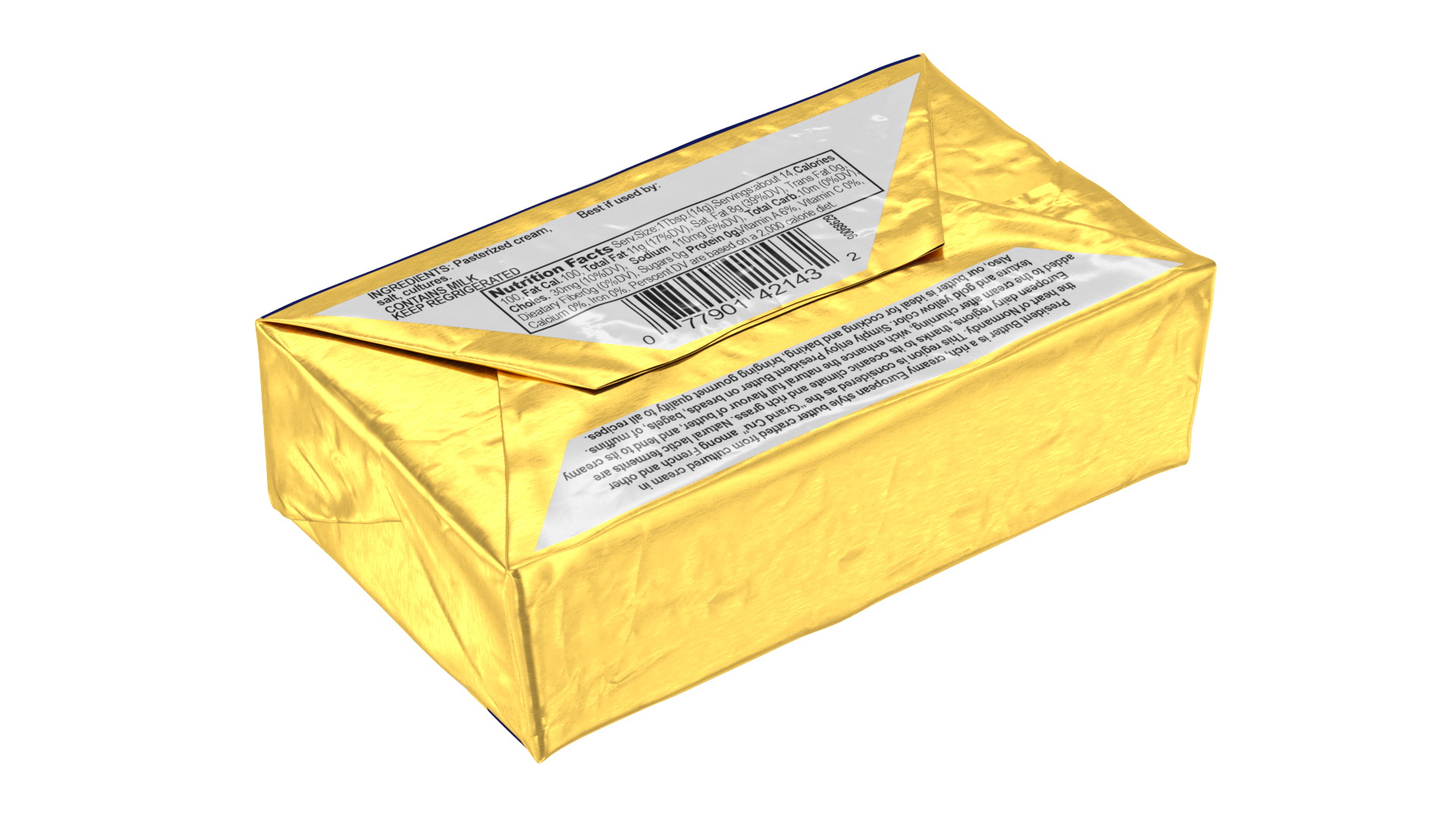 3D President Salted Butter model