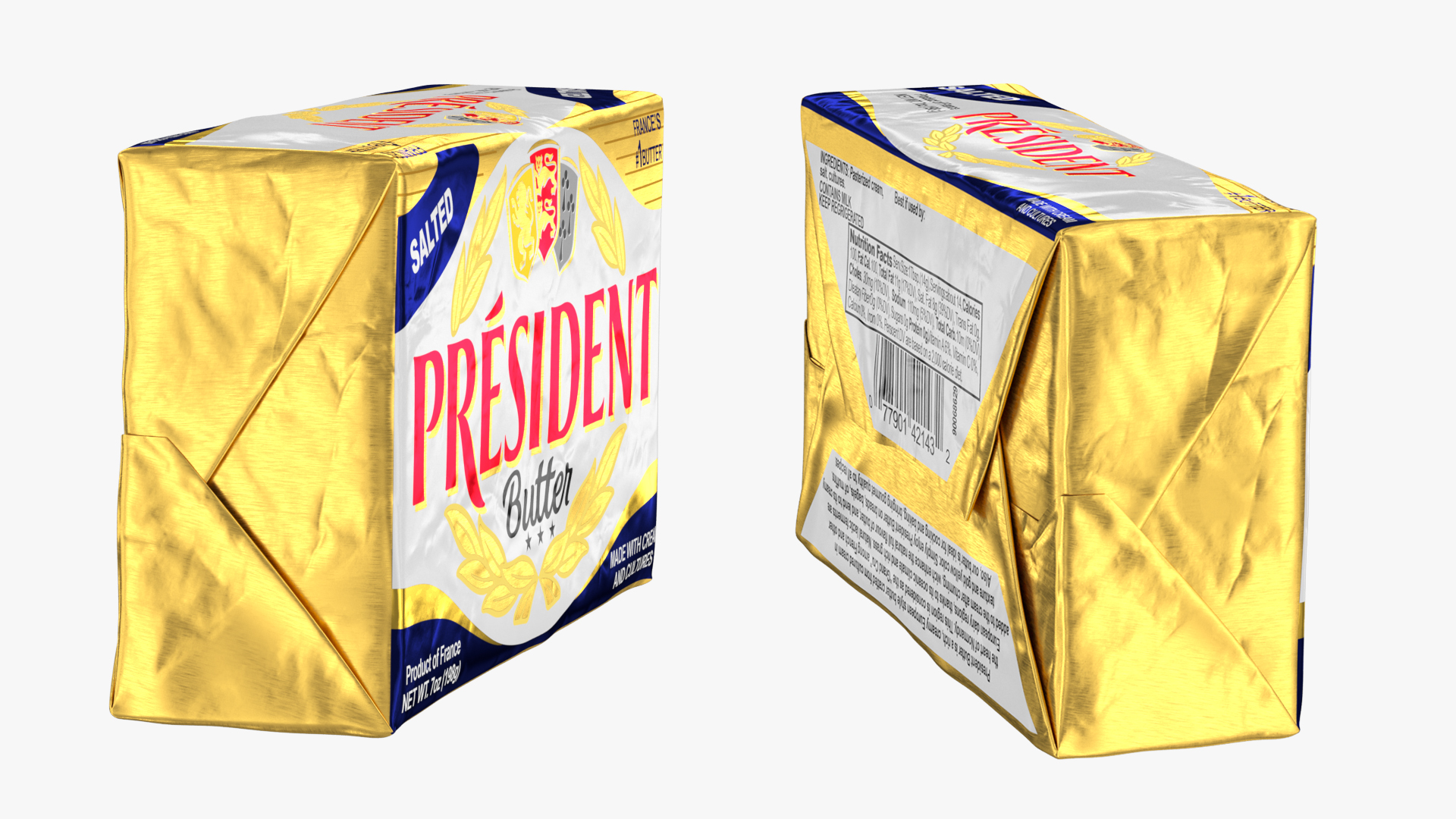 3D President Salted Butter model