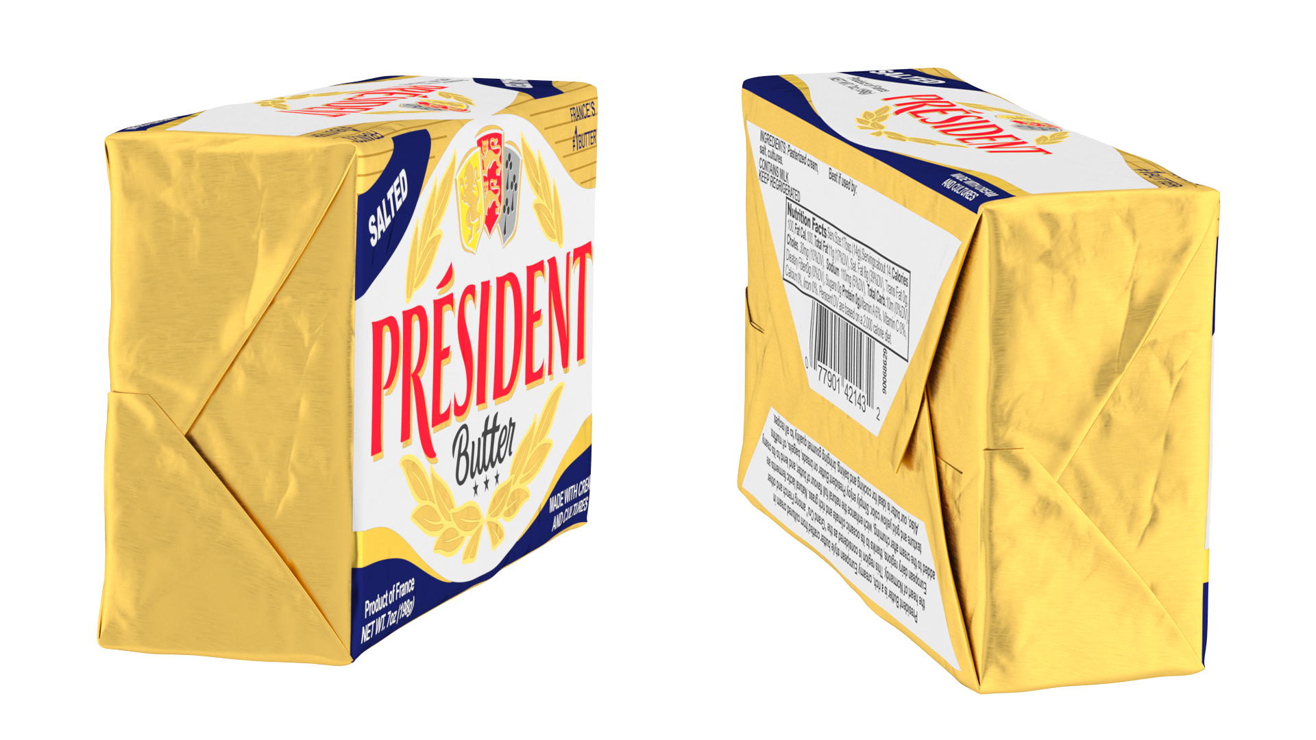 3D President Salted Butter model