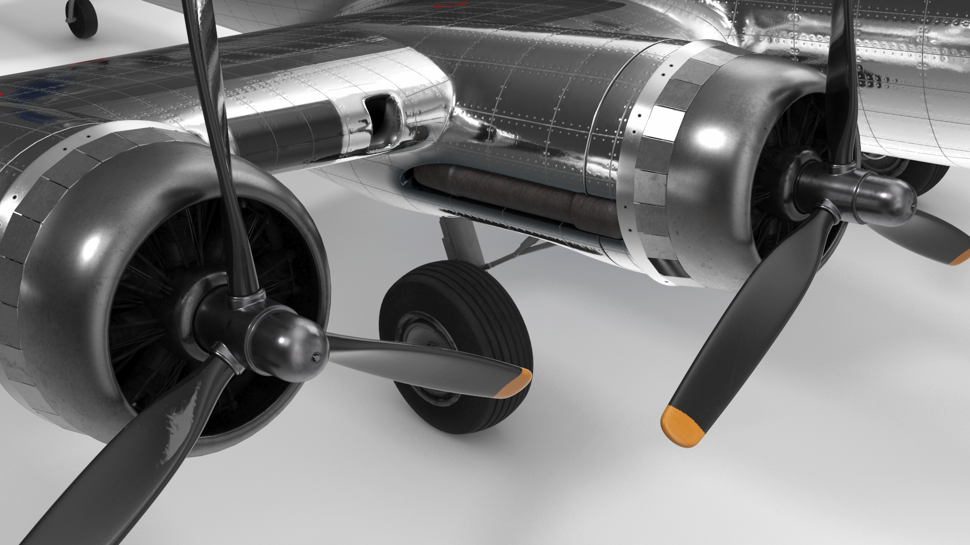Boeing B-17 Propeller Aircraft Bomber 3D