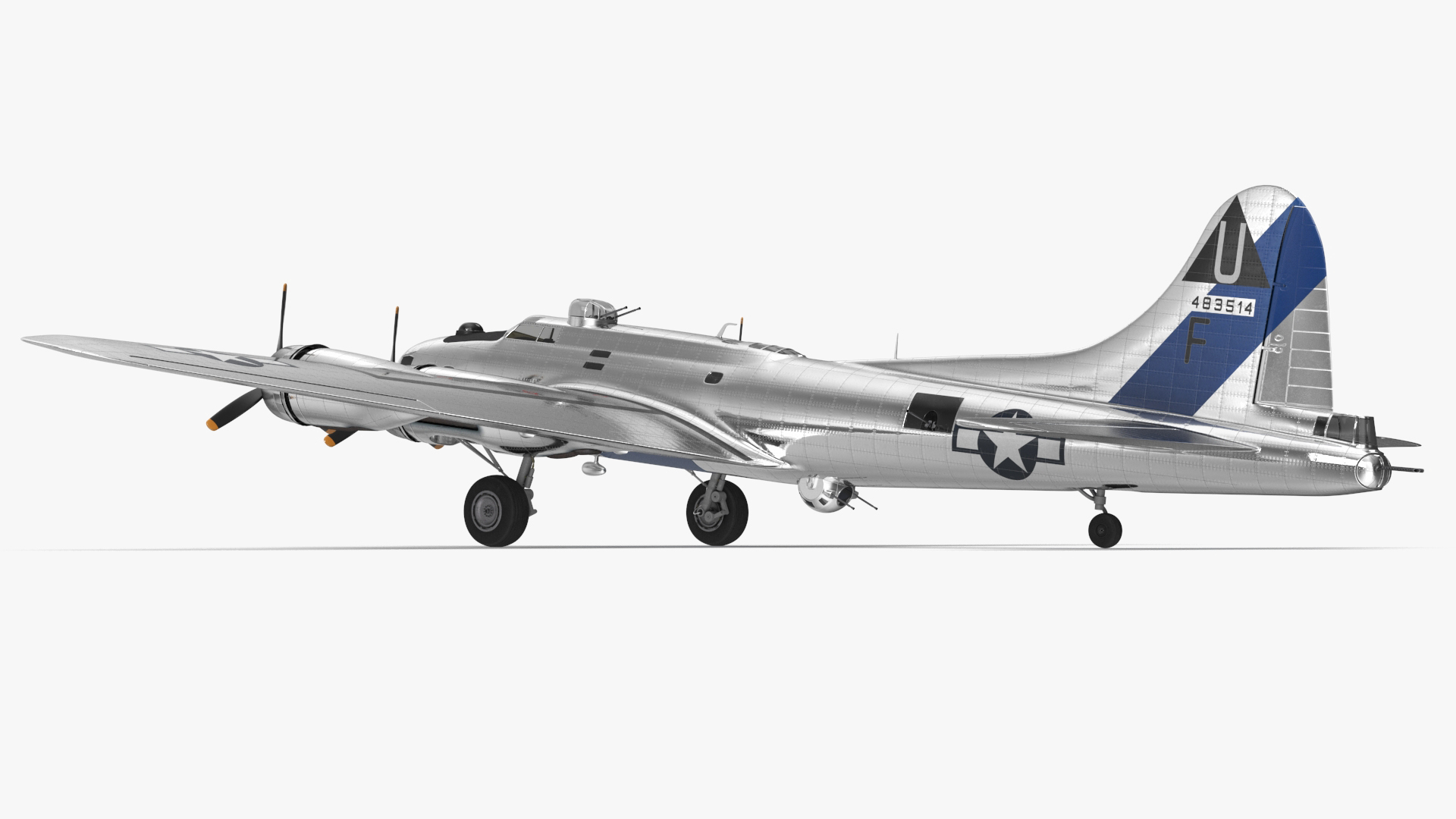 Boeing B-17 Propeller Aircraft Bomber 3D