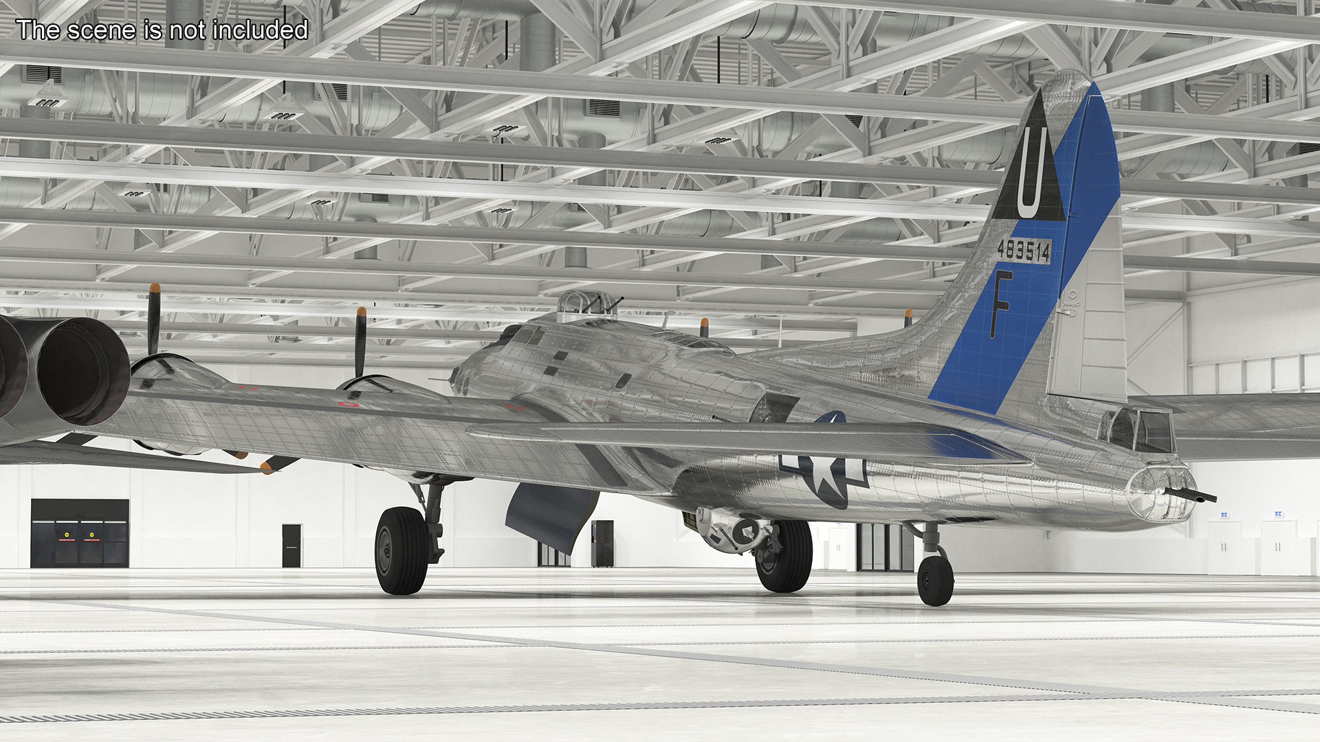 Boeing B-17 Propeller Aircraft Bomber 3D