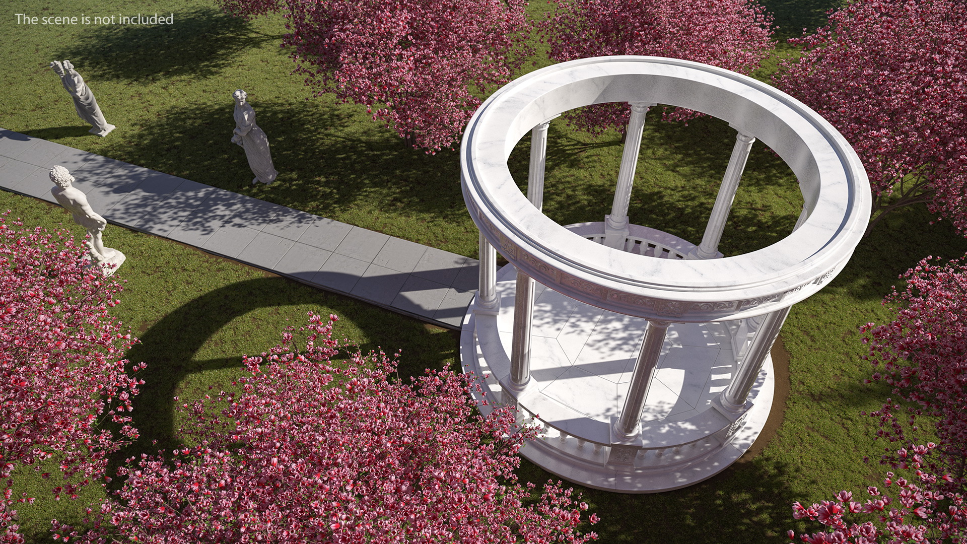 Marble Round Colonnade 3D