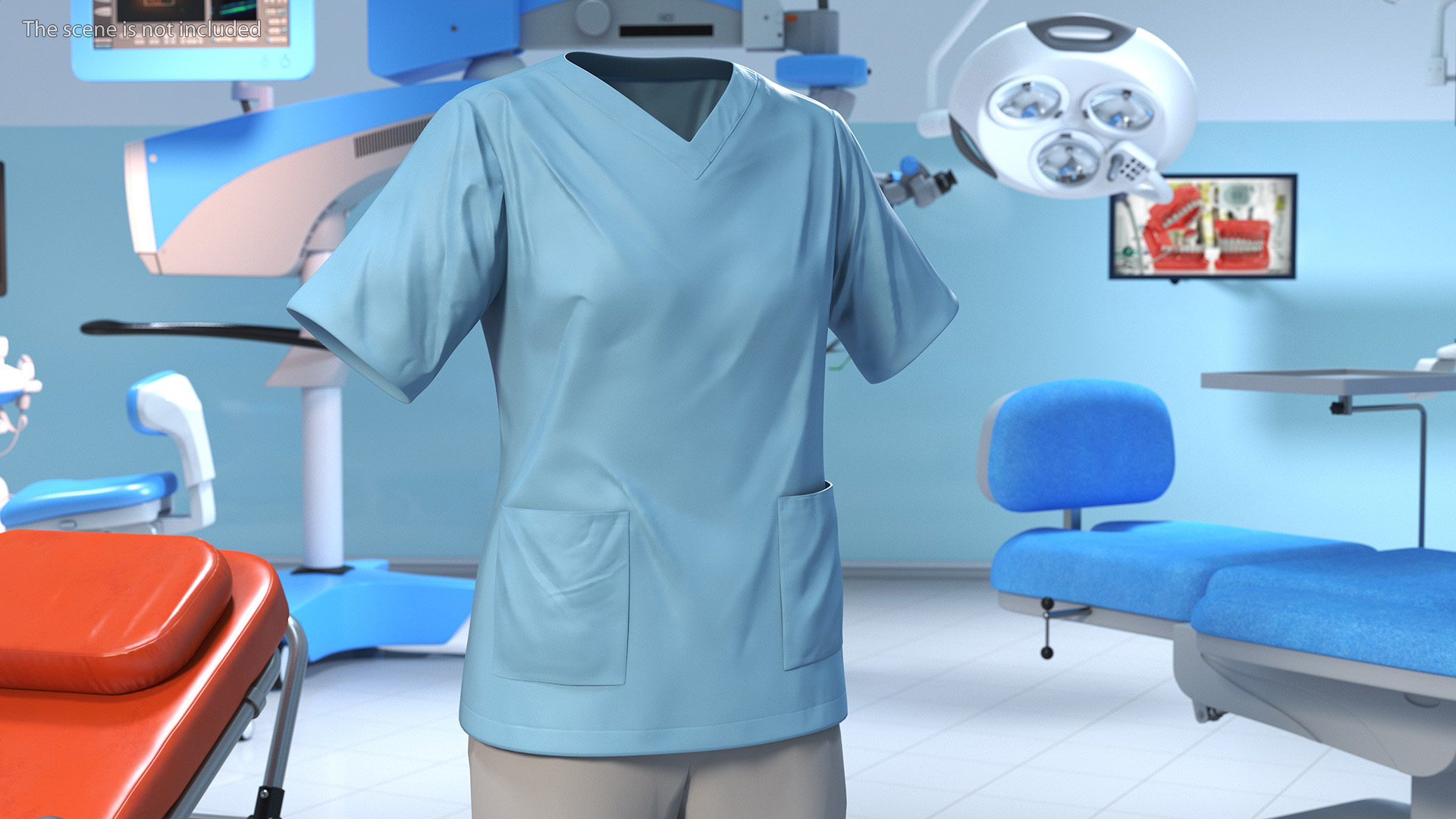 Medical Scrub Top 3D