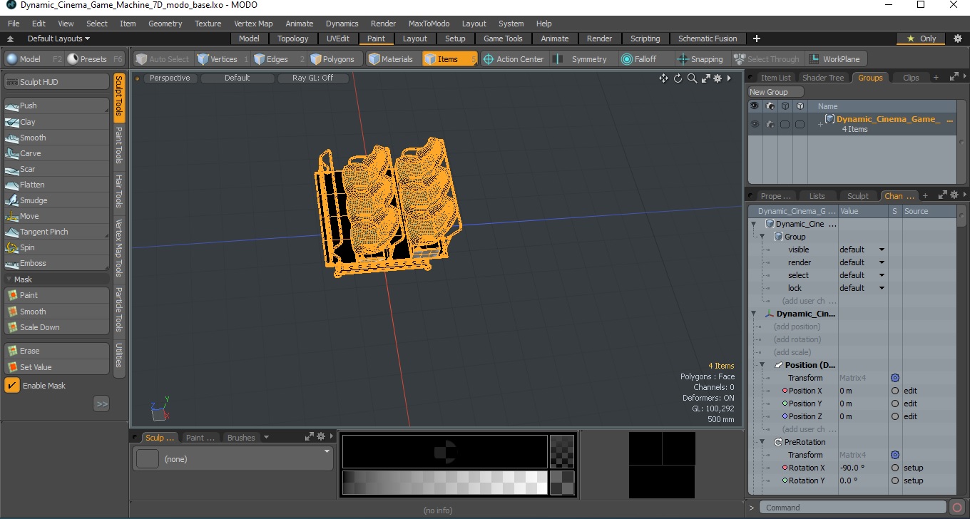 3D model Dynamic Cinema Game Machine 7D