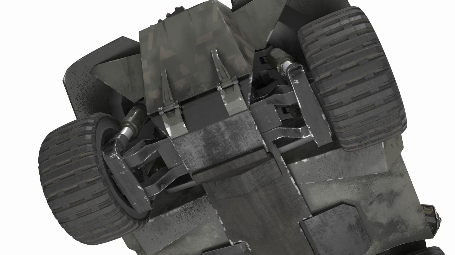 Worn Fantastic Military Vehicle Khaki Rigged 3D model