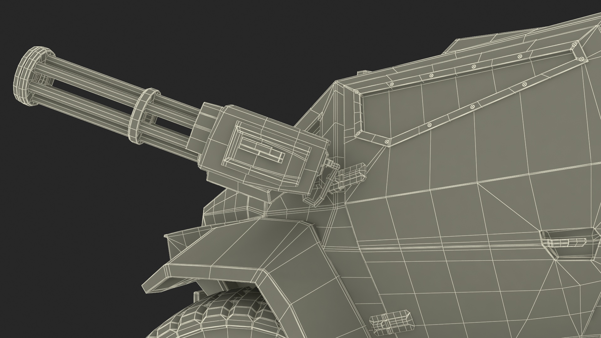 Worn Fantastic Military Vehicle Khaki Rigged 3D model