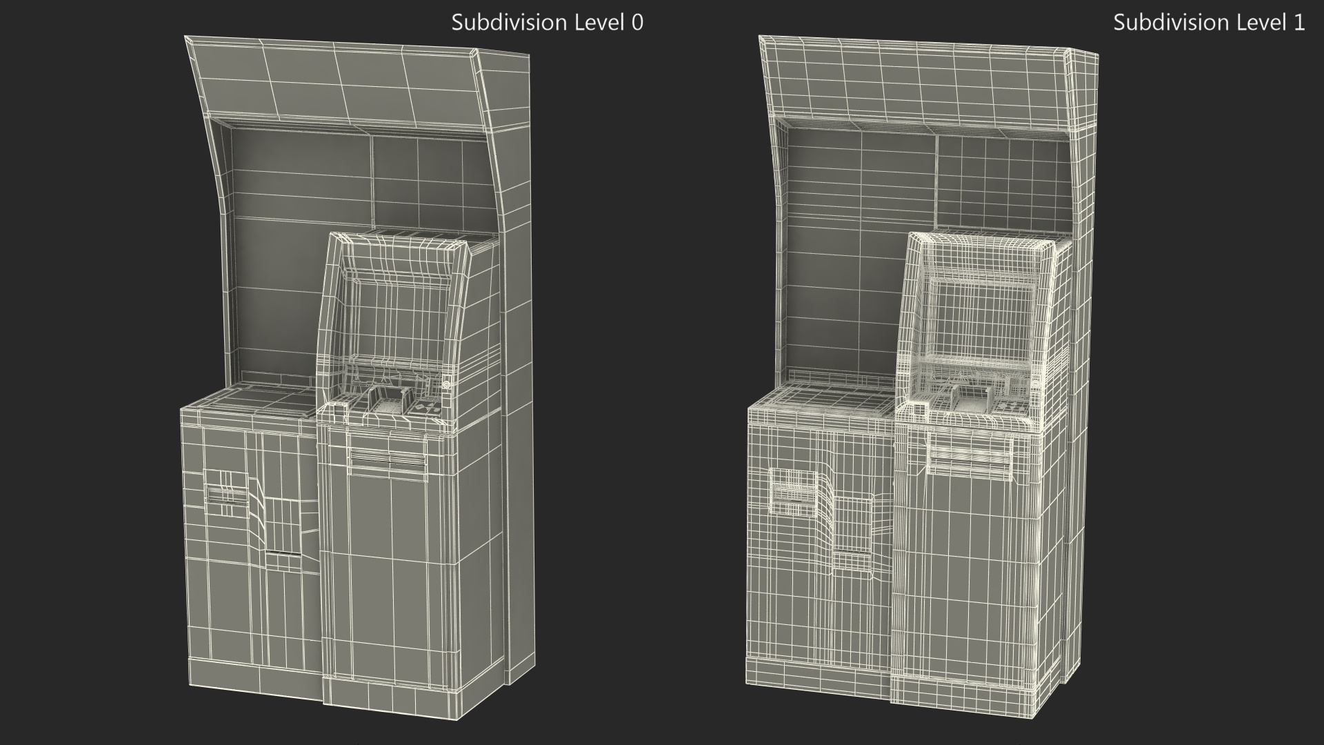 3D Post Self Service Kiosk model