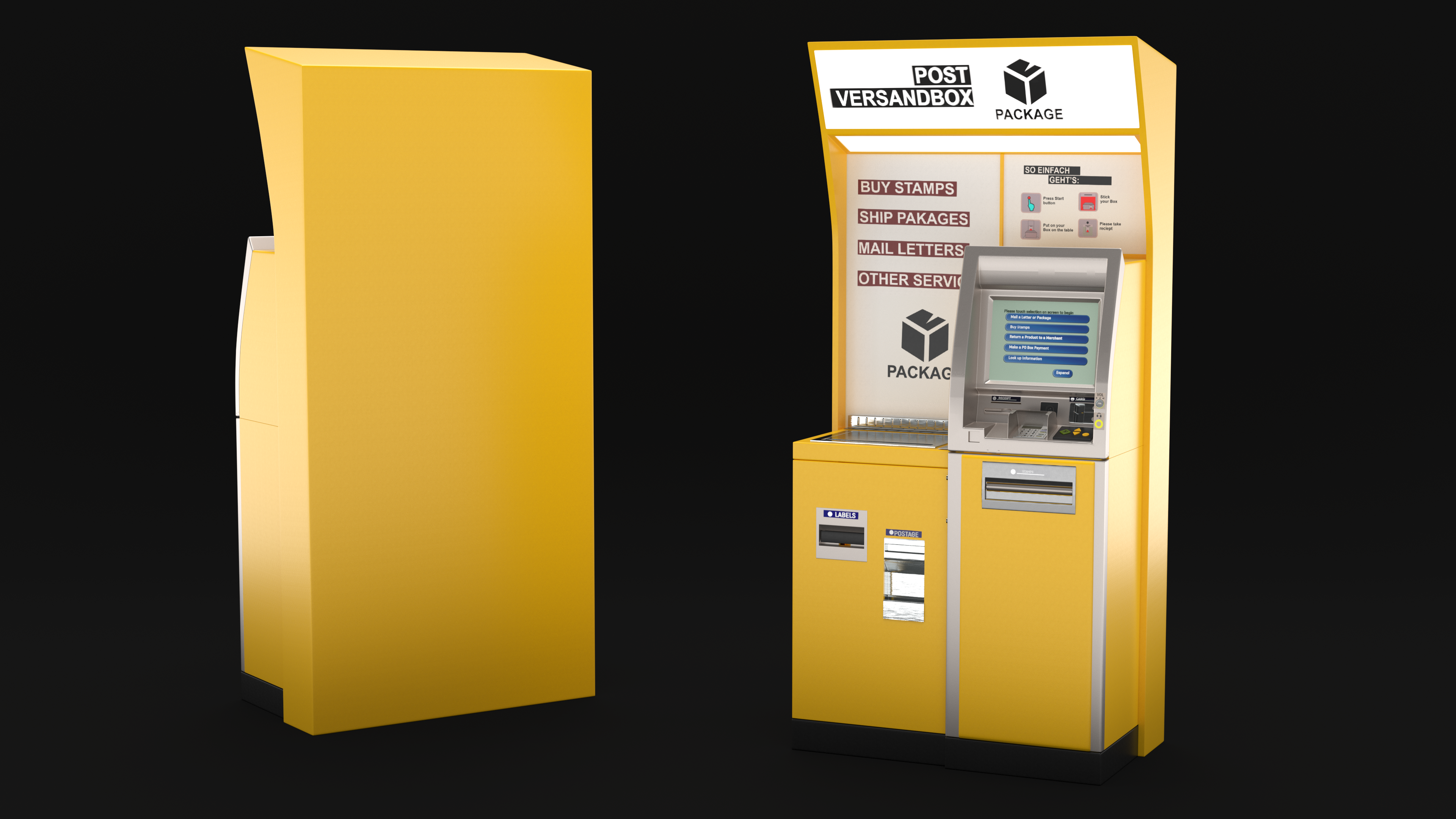 Post Self Service Kiosk, view 3