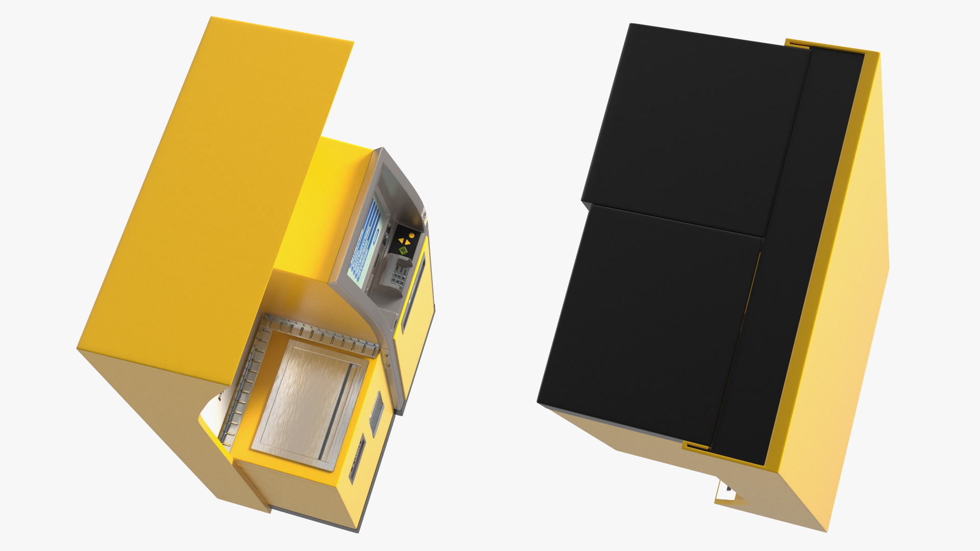3D Post Self Service Kiosk model