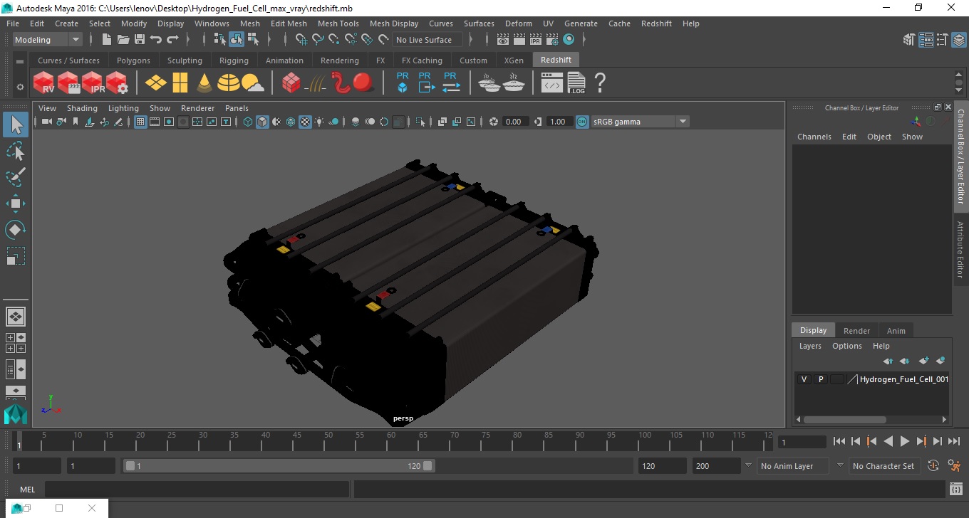 3D Hydrogen Fuel Cell model