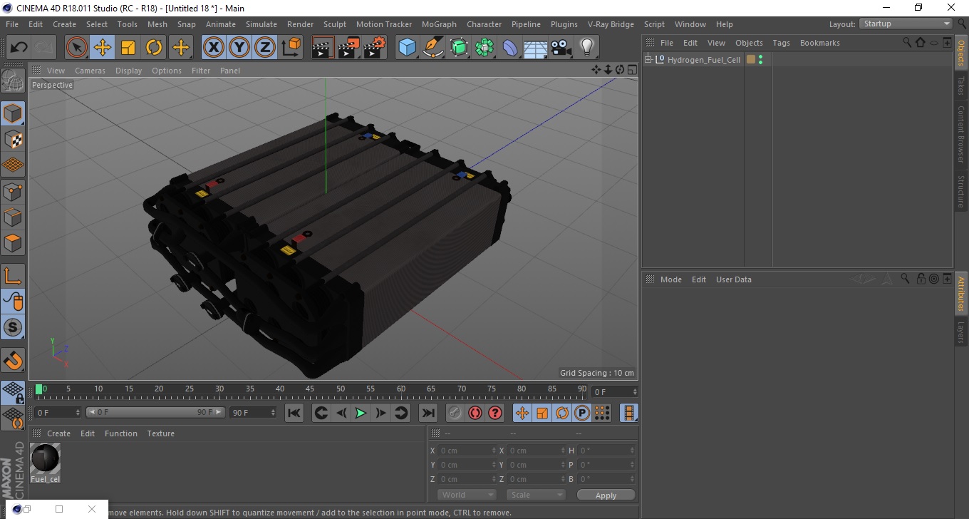 3D Hydrogen Fuel Cell model