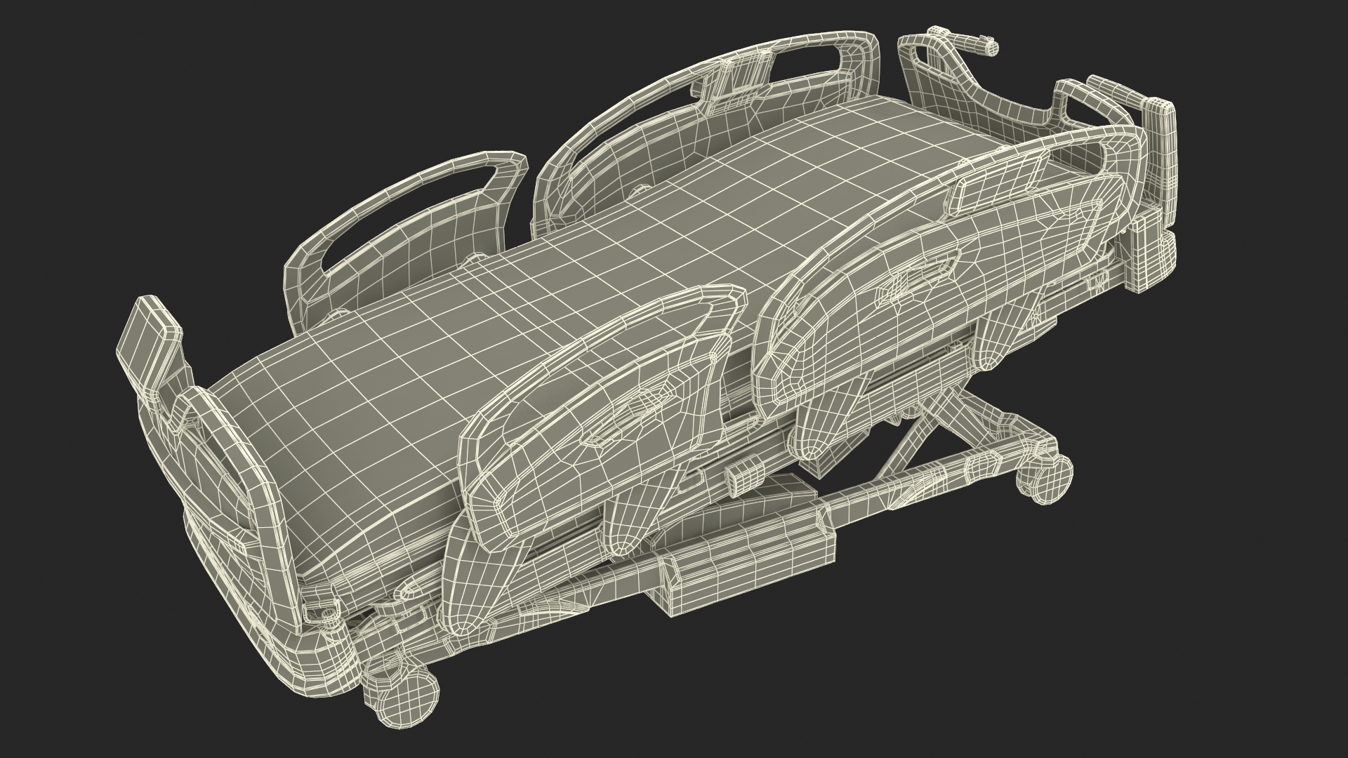 Smart Medical Bed Fowlers Position 3D model