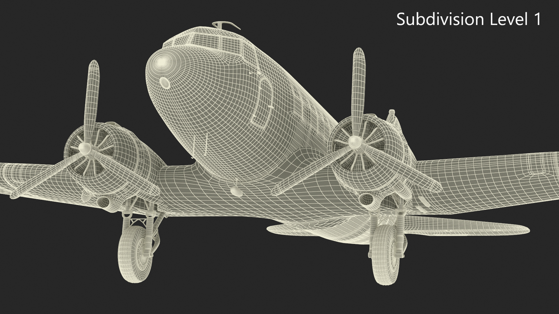 3D WWII Douglas C-47 Skytrain
