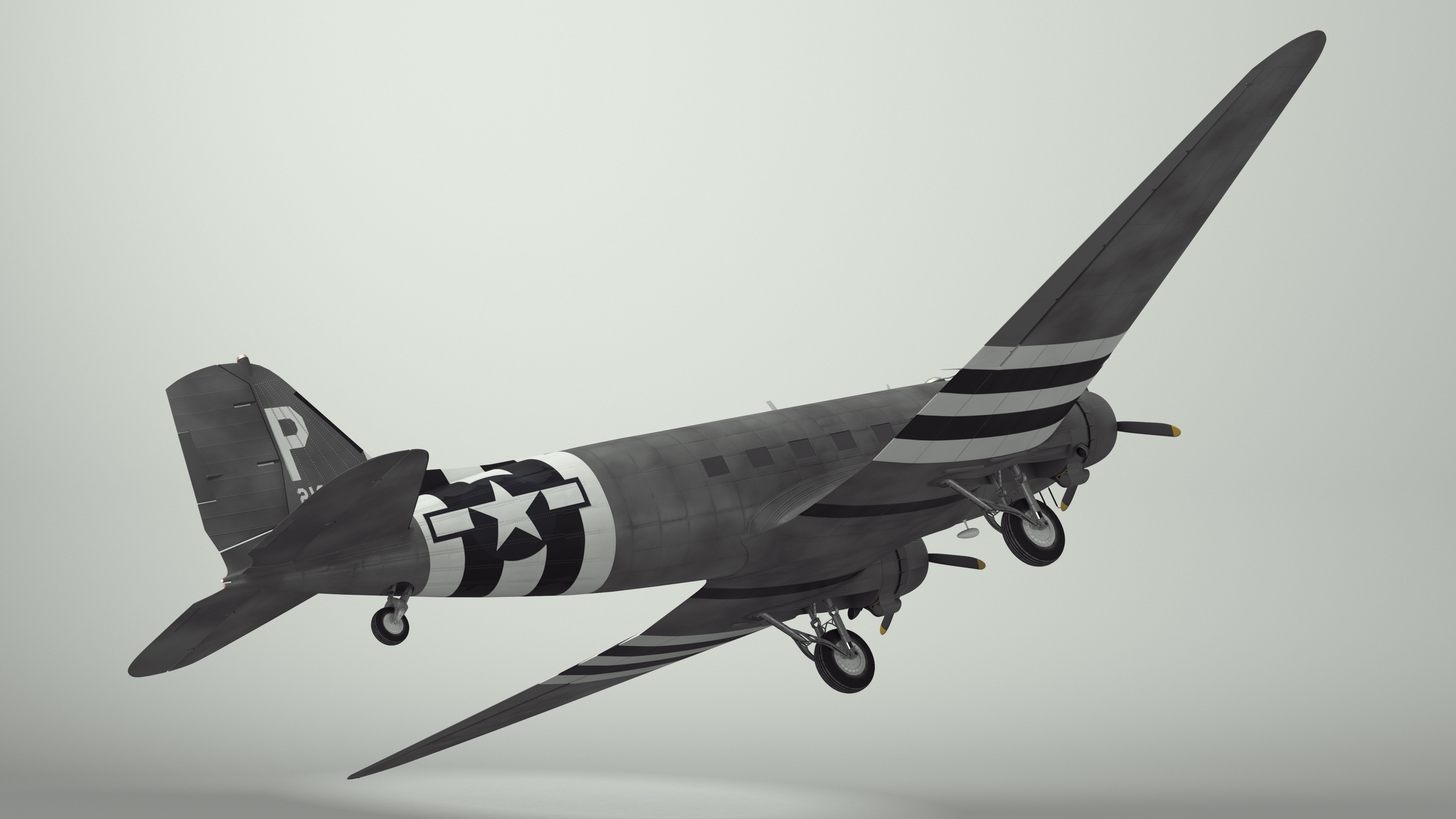 3D WWII Douglas C-47 Skytrain