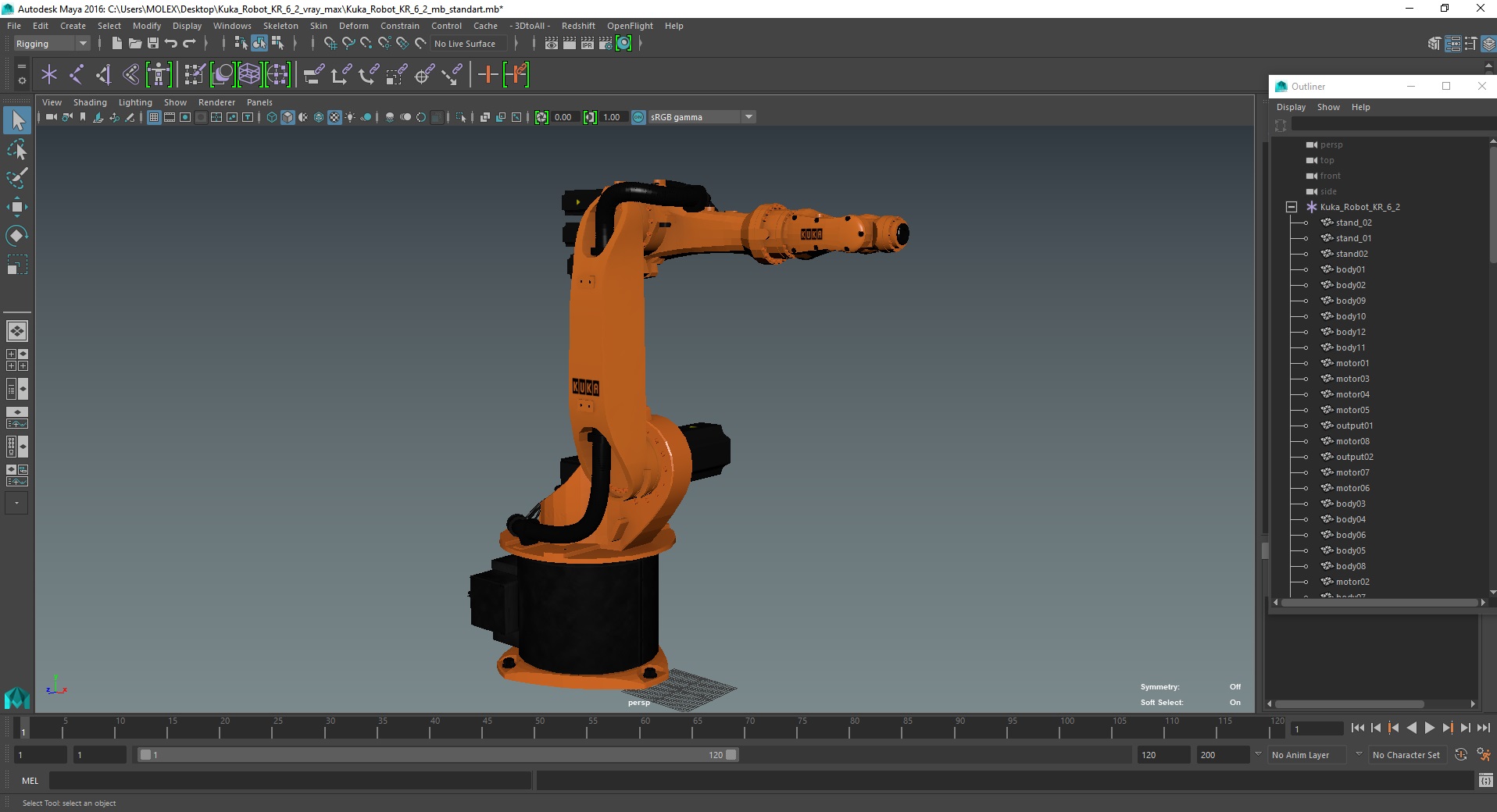 3D Low Payload Robot Arm Kuka KR 6 2 model