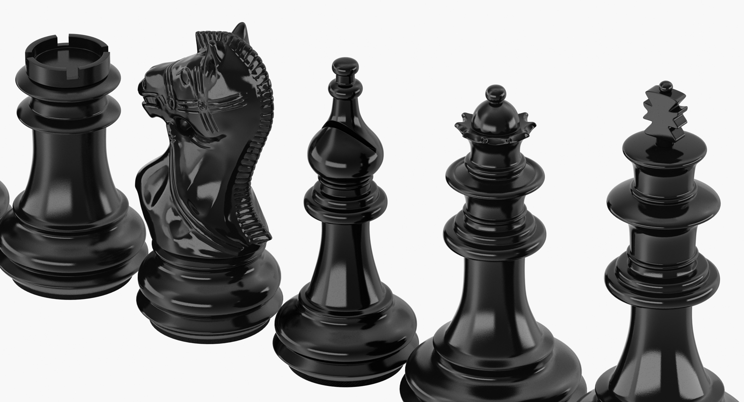 3D Plastic Chess Figures