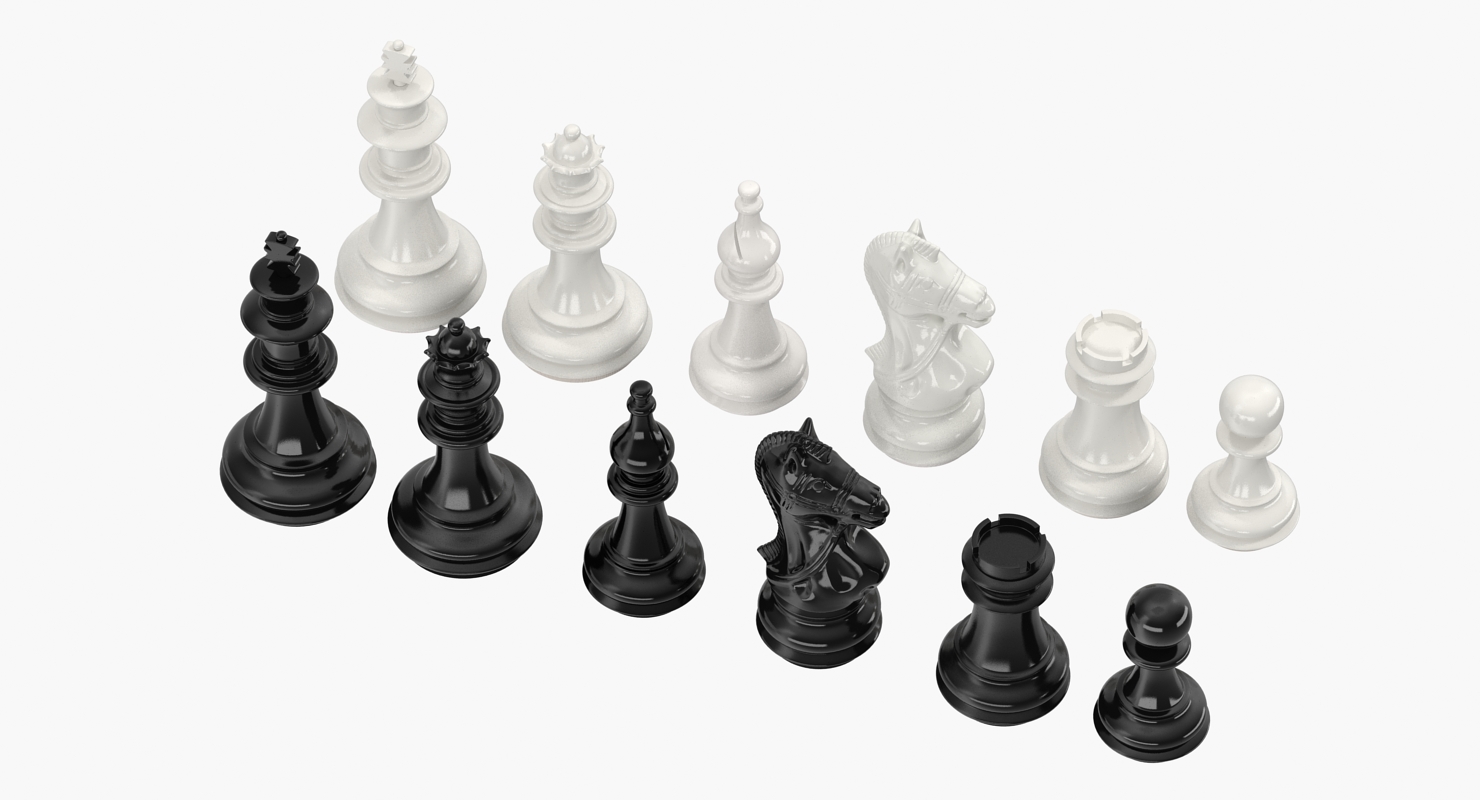 3D Plastic Chess Figures