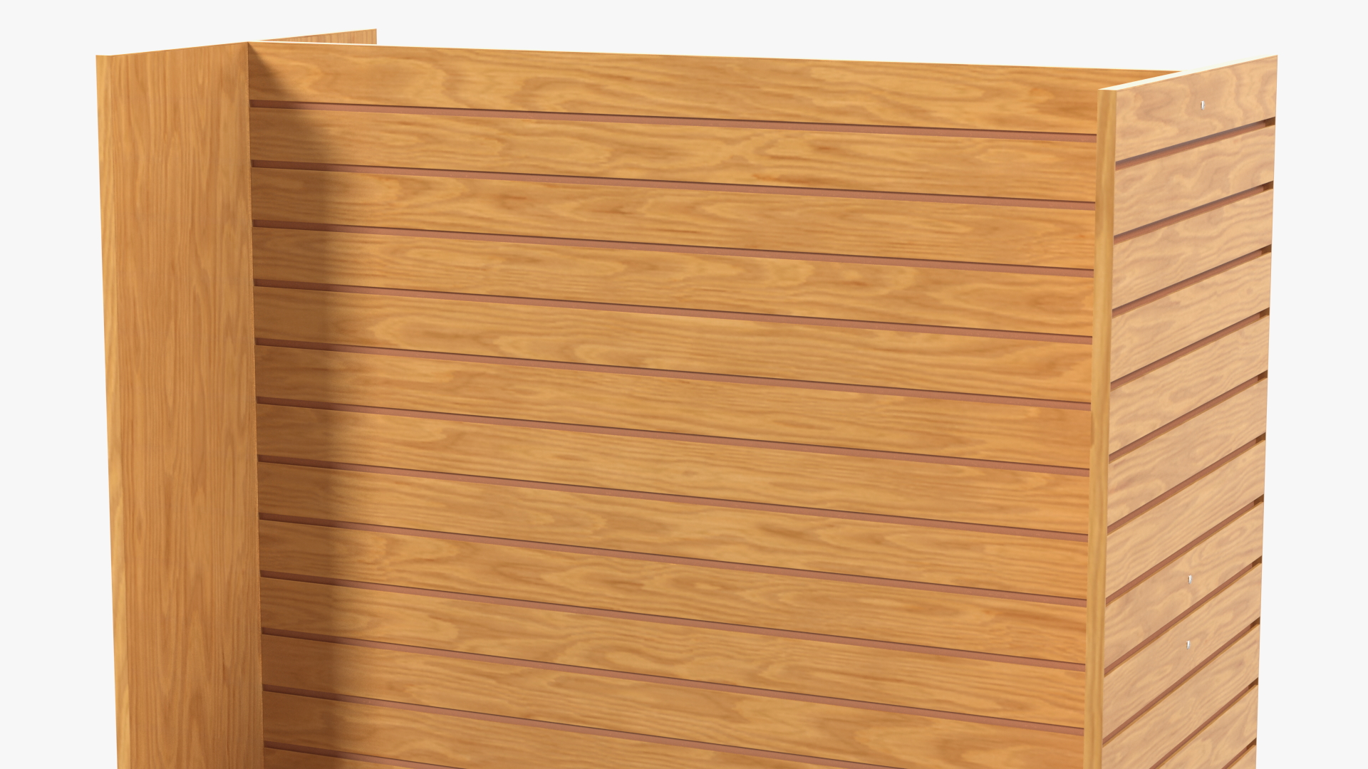 3D Slatwall Display Stand Light Wood model