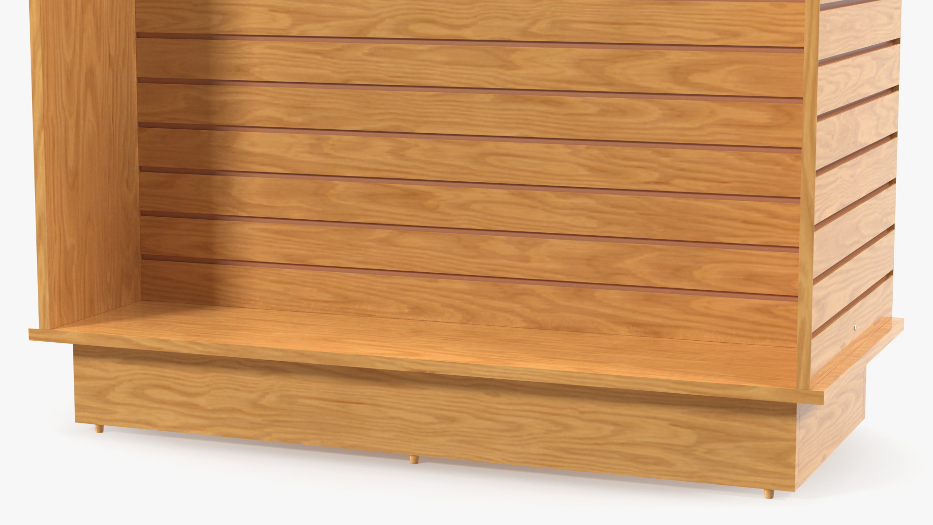 3D Slatwall Display Stand Light Wood model