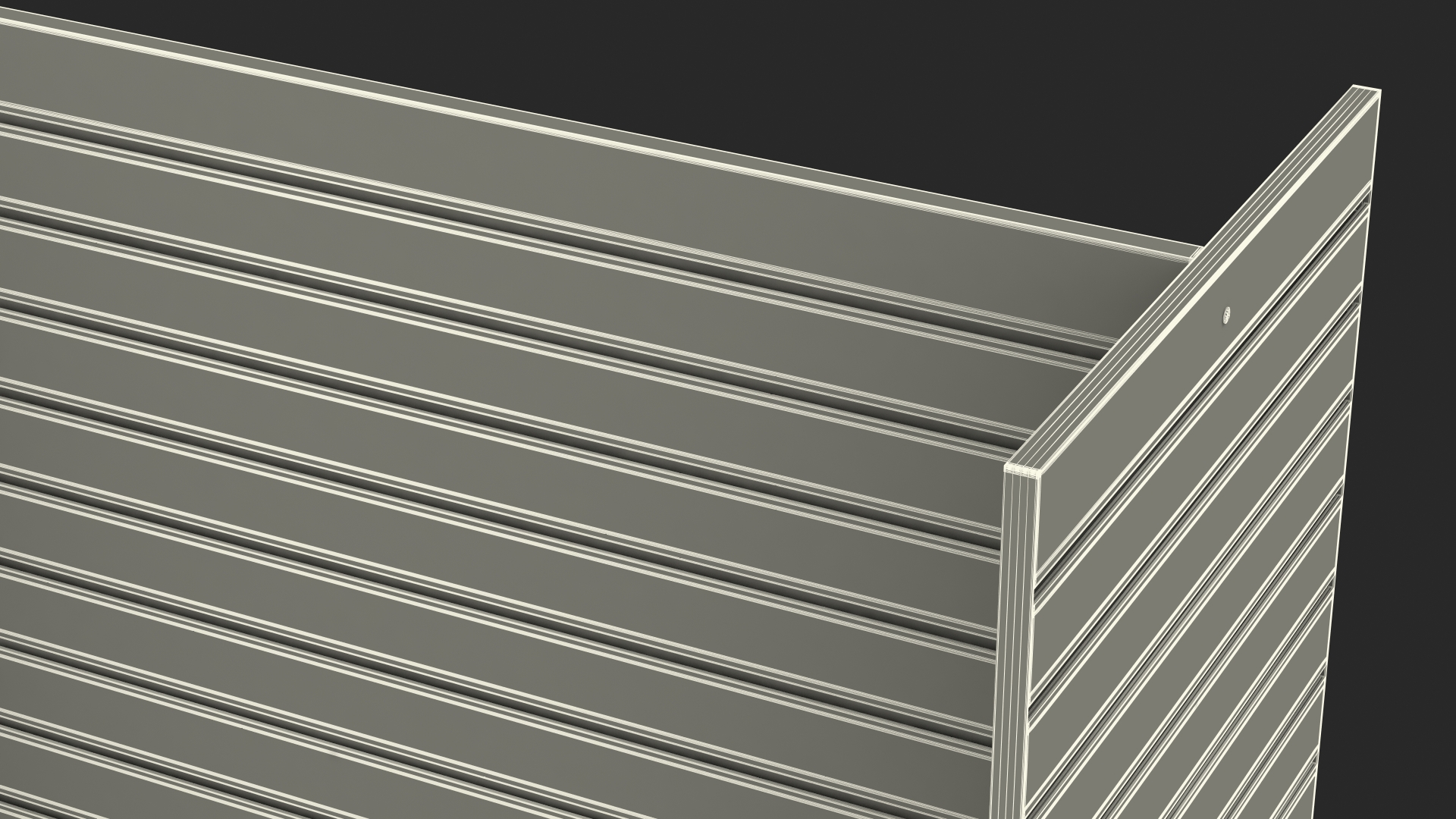 3D Slatwall Display Stand Light Wood model