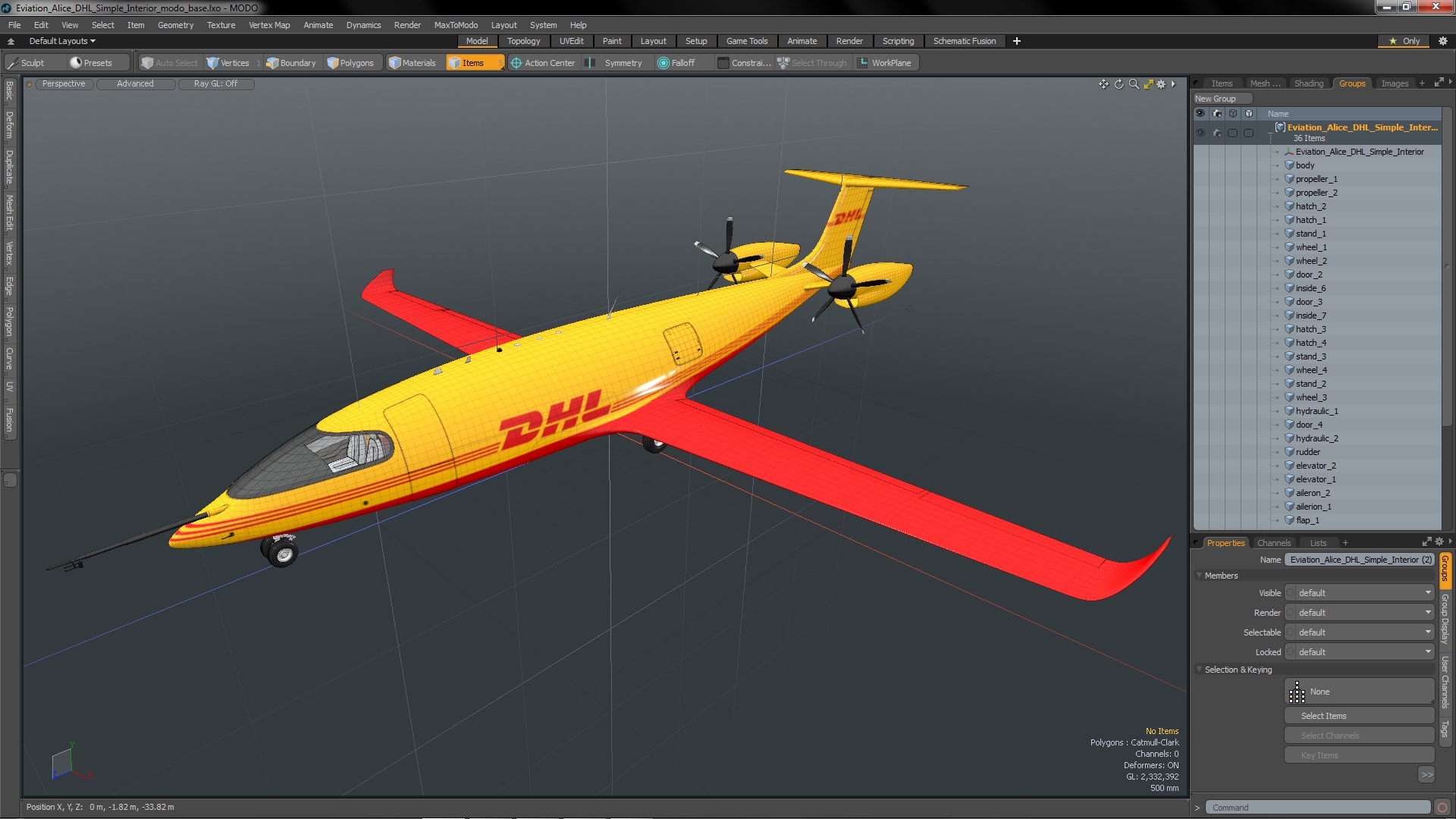Eviation Alice DHL Simple Interior 3D model