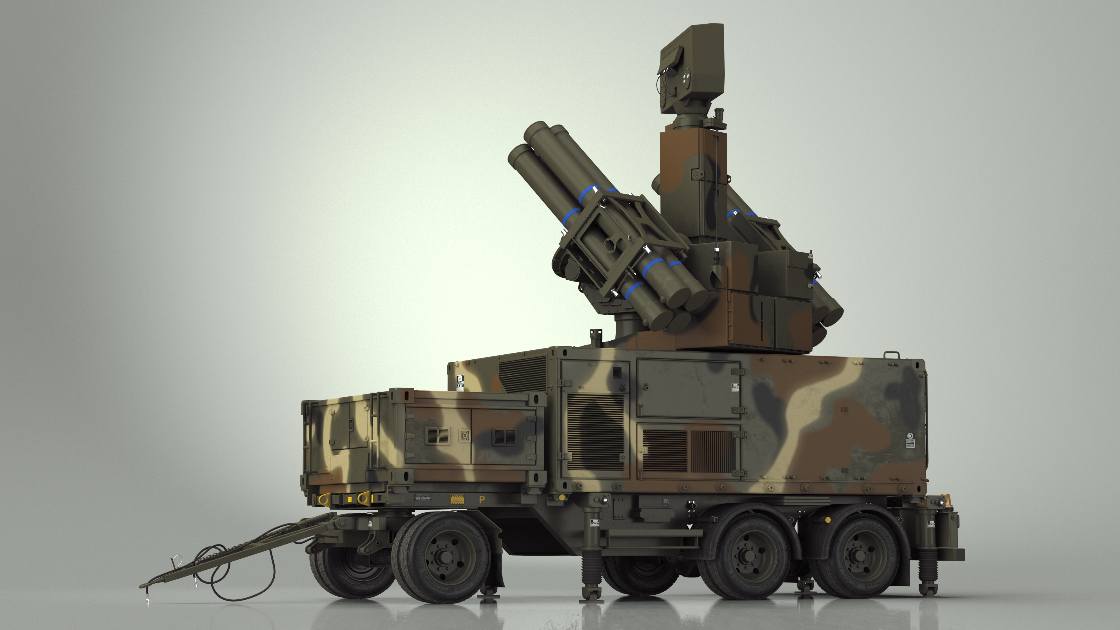 3D Antiaircraft Missile Launcher on Alert model